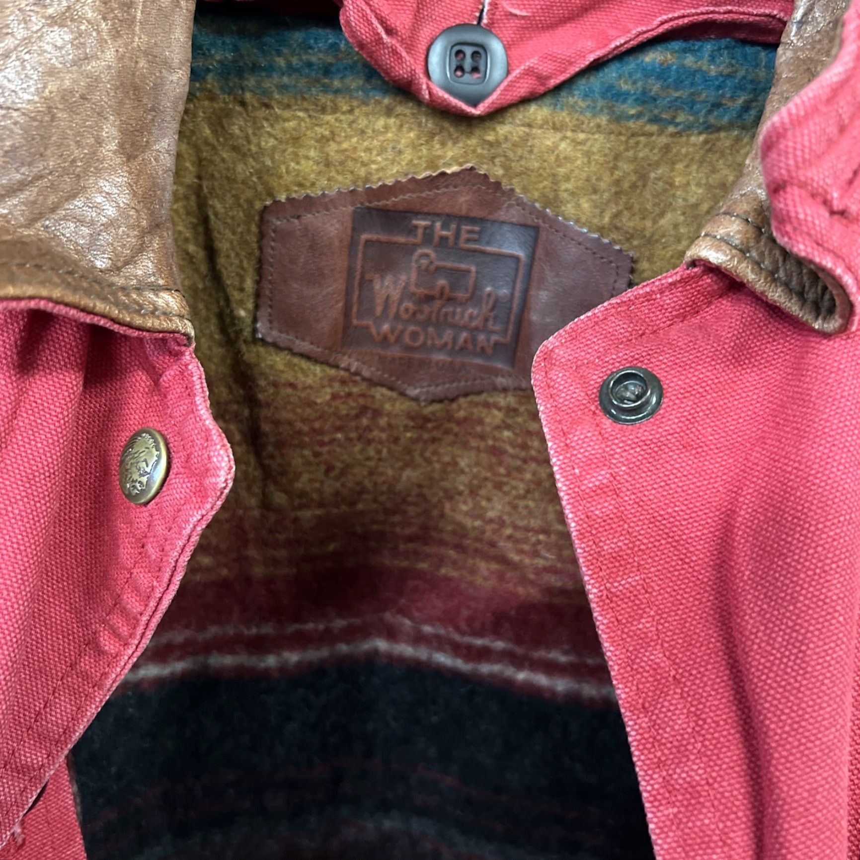 Vintage VINTAGE Woolrich Barn Coat Jacket Southwestern Lined Womens M Green BARN COAT M SW Southwestern 20s? Size M / US 6-8 / IT 42-44 - 4 Thumbnail