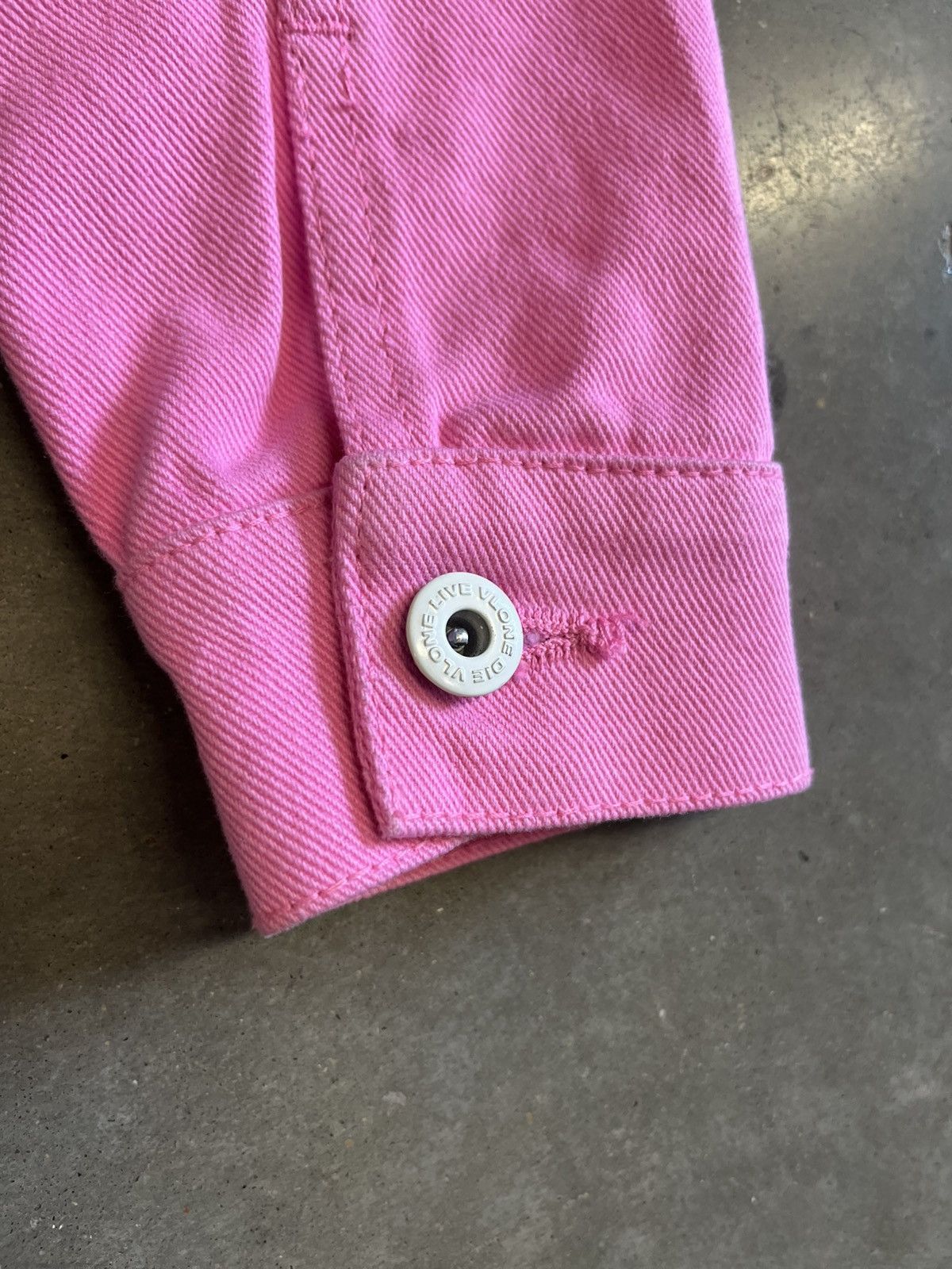 VLONE Friends- Pink Cropped Denim Jacket