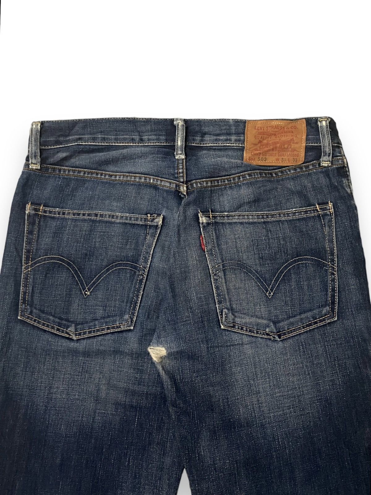 Japanese Brand × Levi's × Vintage Vintage Levis 502 Selvedge 4459 Button Distress Straight d' Size US 33 - 11 Thumbnail