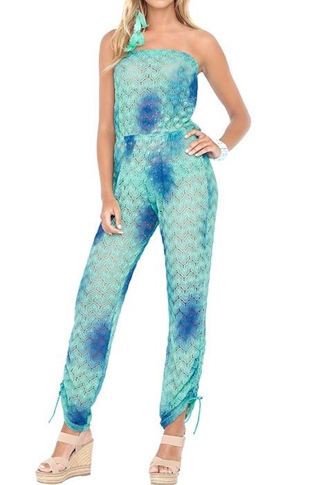 Other LULI FAMA Crochet strapless jumpsuit multicolor size M Size 30" / US 8 / IT 44 - 1 Thumbnail