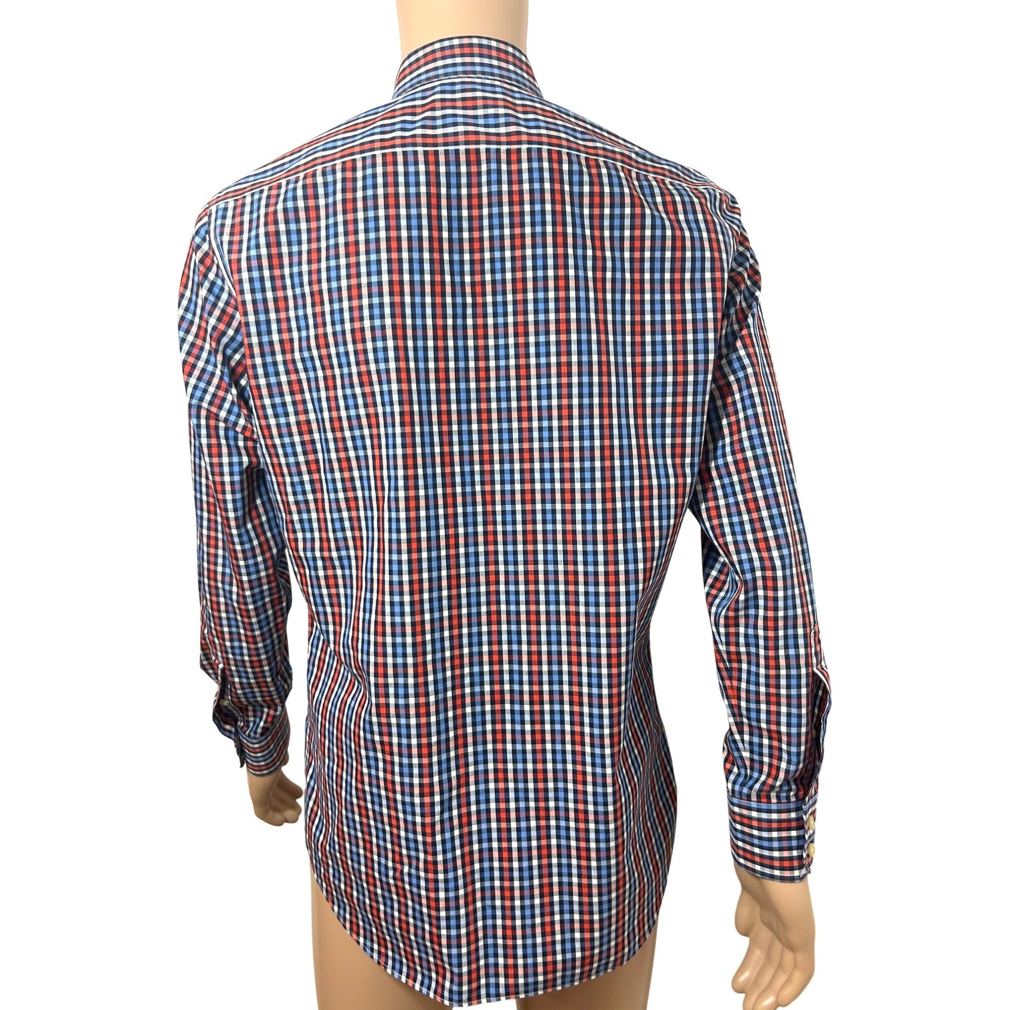 Banana Republic Banana Republic Men Button Up Shirt M Slim Fit Checked Red Size US M / EU 48-50 / 2 - 2 Thumbnail