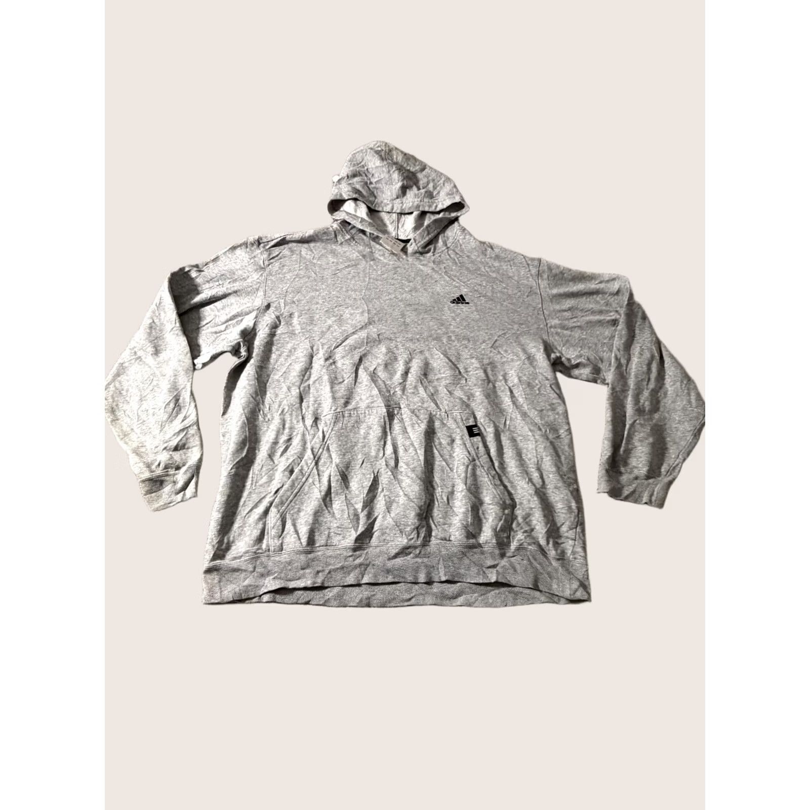 Adidas Adidas Hoodie Mens 3XL Gray Fleece Pullover Kangaroo Pocket Logo Sweatshirt Size US XXL / EU 58 / 5 - 1 Thumbnail