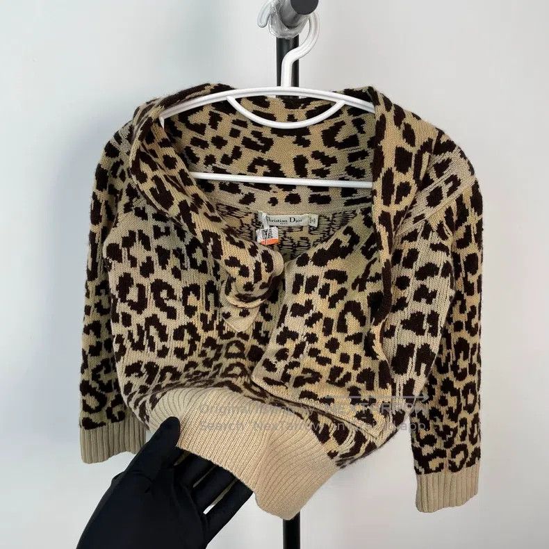 Dior Dior Leopard-print cashmere sweater Size XS / US 0-2 / IT 36-38 - 3 Thumbnail
