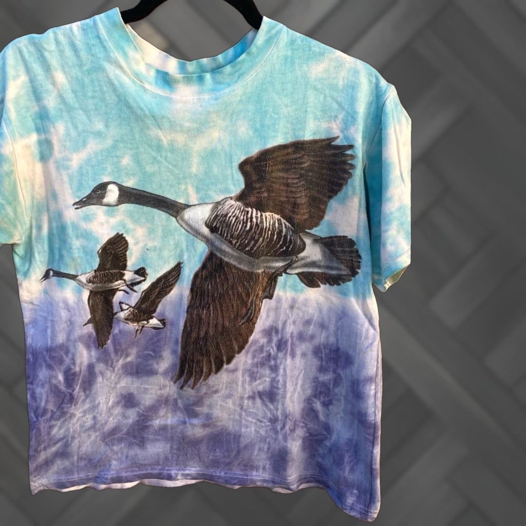 Fruit Of The Loom VINTAGE Canada Goose Graphic Tee Tie Dye T Shirt Worn Size M Nature Tee 90s Size US M / EU 48-50 / 2 - 1 Thumbnail