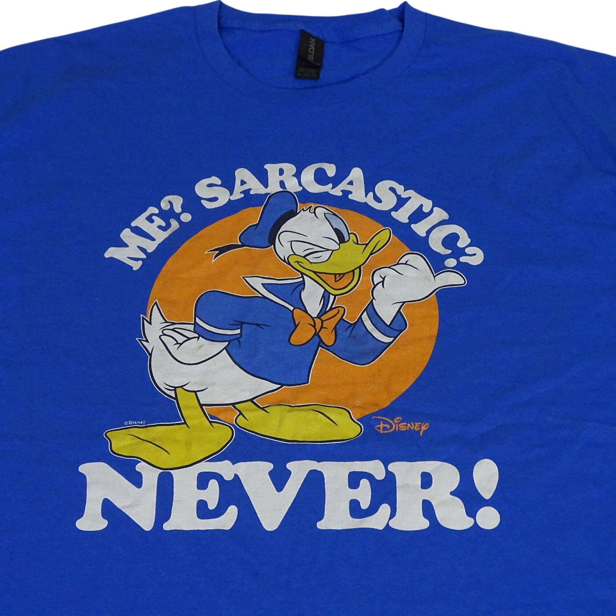 Gildan Gildan Disney Donald Duck Graphic T-Shirt Blue Size 2XL Crew Size US XXL / EU 58 / 5 - 2 Thumbnail