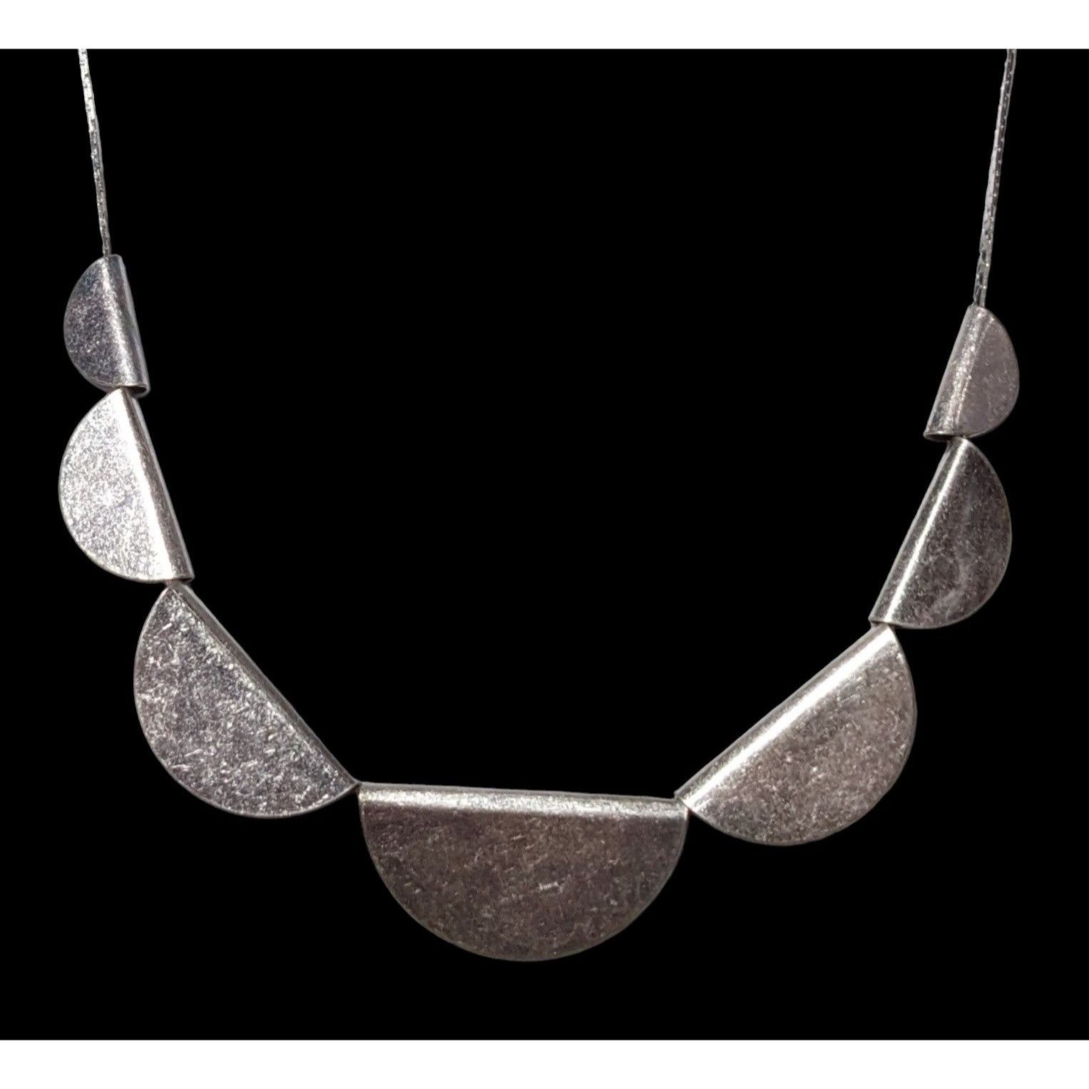 Other Geometric Half Circle Silver Charm Necklace Size ONE SIZE - 2 Thumbnail
