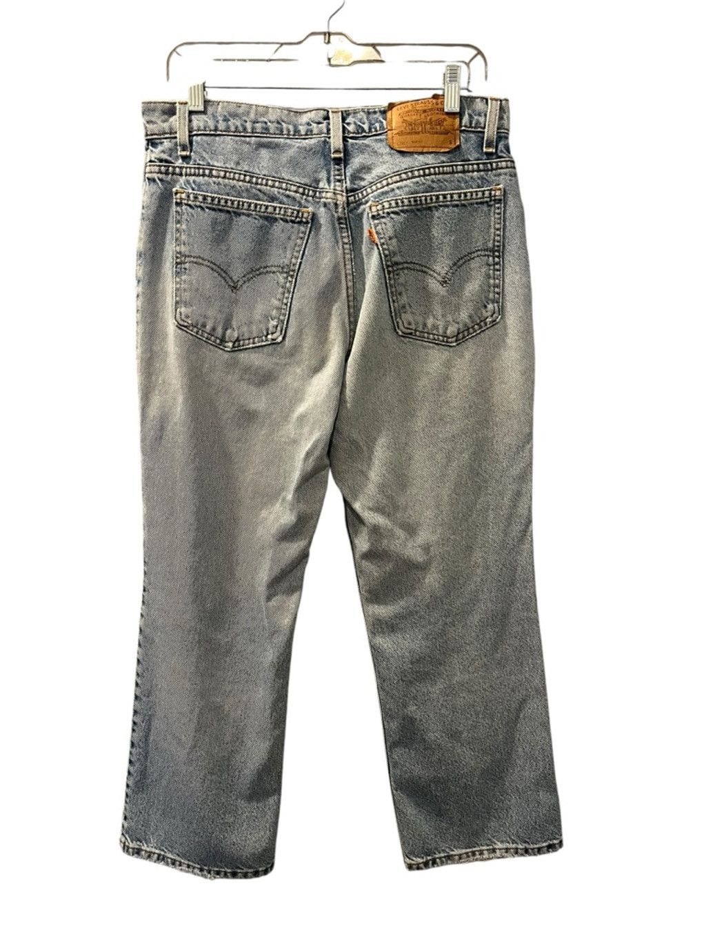 Levi's VTG 1997 Levis 917 Orange Tab Boot Cut Distressed Jeans 12 Size 34" / US 12 / IT 48 - 9 Thumbnail