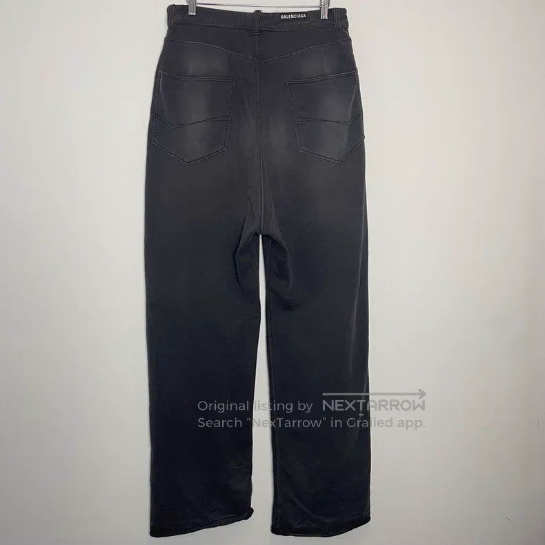 Balenciaga Balenciaga size XS Black Gray Washed Baggy Loose Wide Leg Size US 27 - 2 Thumbnail