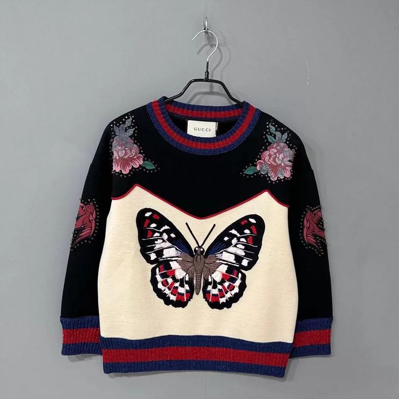 Gucci Gucci Butterfly floral sweatshirt 2506-Nextarrow Size XXS / US 00 / IT 34 - 1 Thumbnail