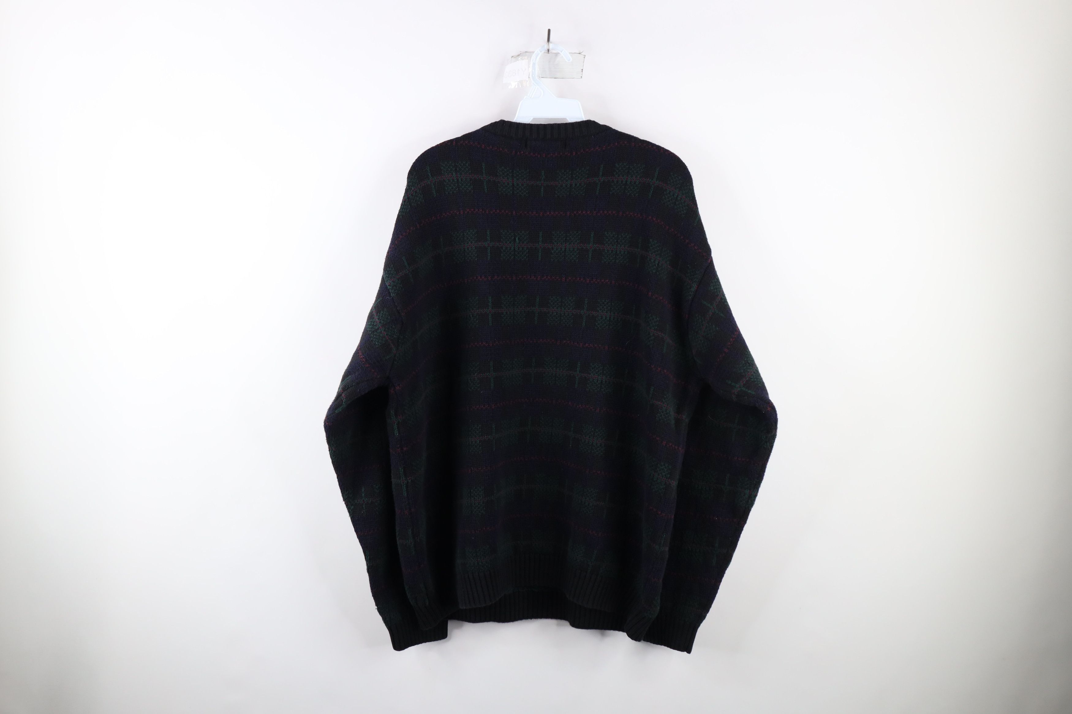 Eddie Bauer Vintage 90s Eddie Bauer Heavyweight Knit Sweater Plaid Size US L / EU 52-54 / 3 - 5 Thumbnail