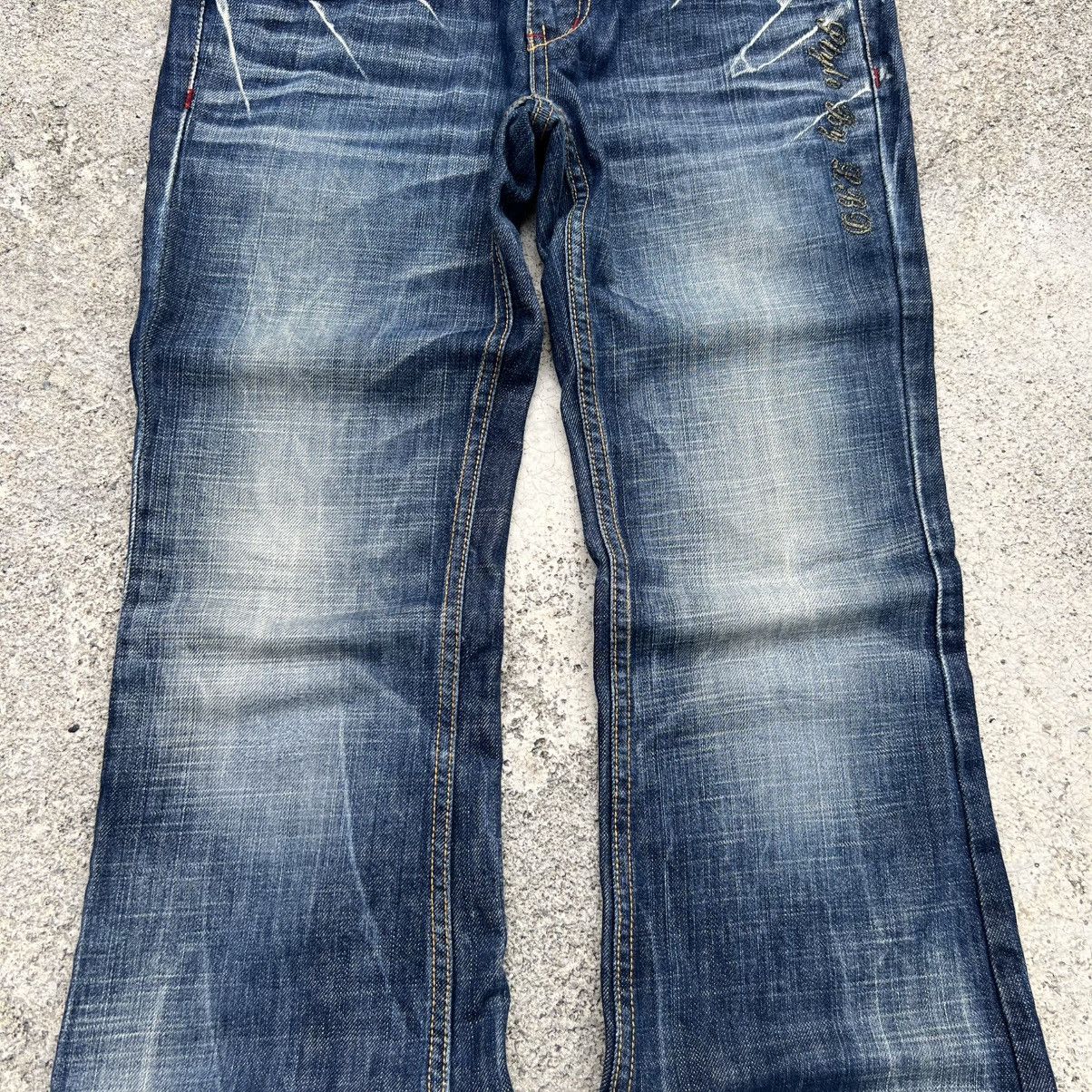Japanese Brand “REDPEPPER” ACID WASH FLARE JEANS Size 28" / US 6 / IT 42 - 4 Thumbnail