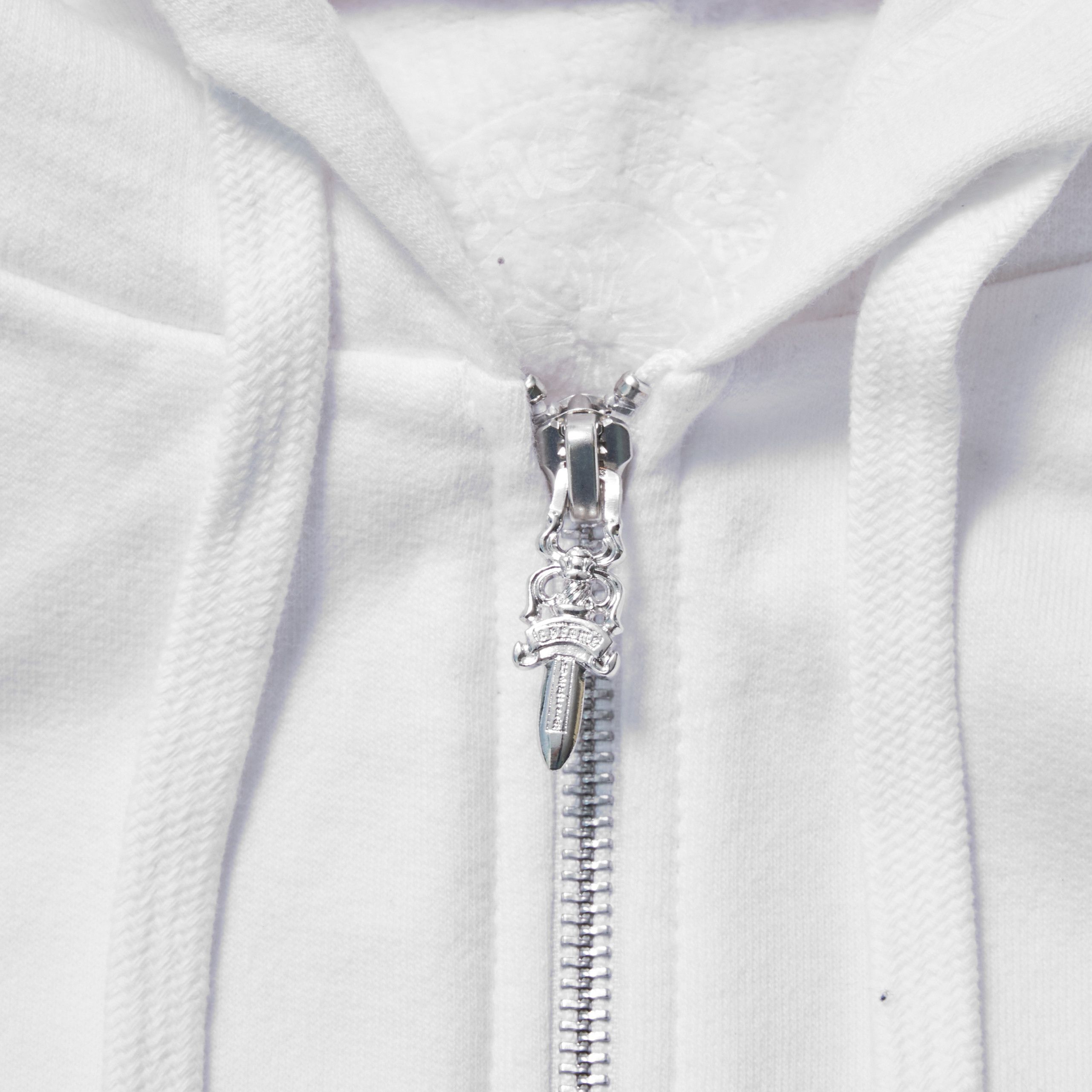 Chrome Hearts CHROME HEARTS FLEECE ZIP BLUE PRINT HOODIE WHITE Size US M / EU 48-50 / 2 - 7 Thumbnail