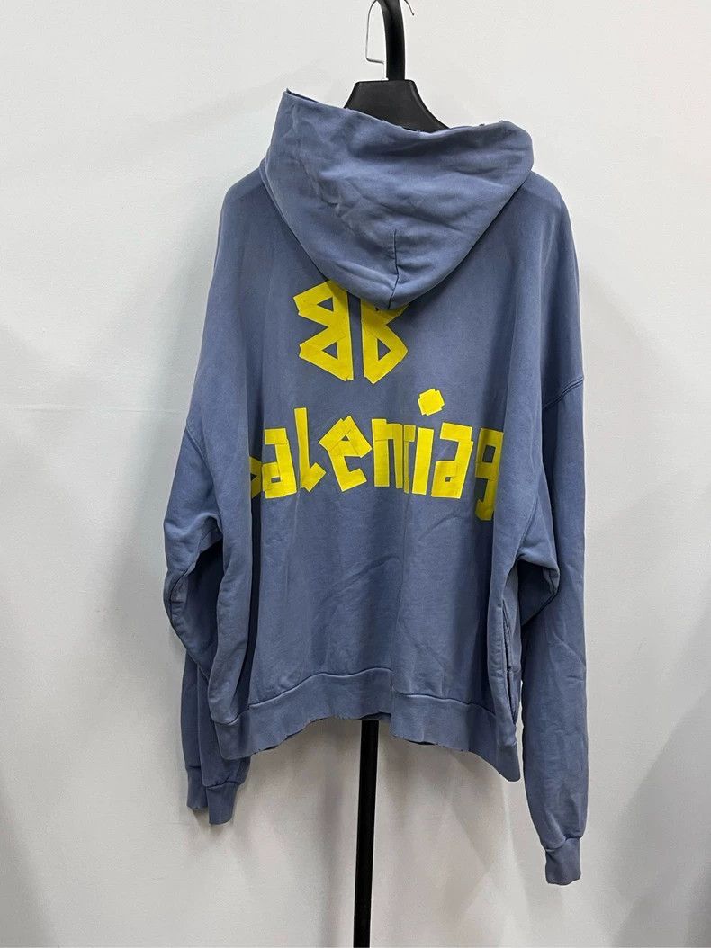 Balenciaga Balenciaga SS24 Distressed Letter Print Hoodie-2505 Size US S / EU 44-46 / 1 - 2 Thumbnail