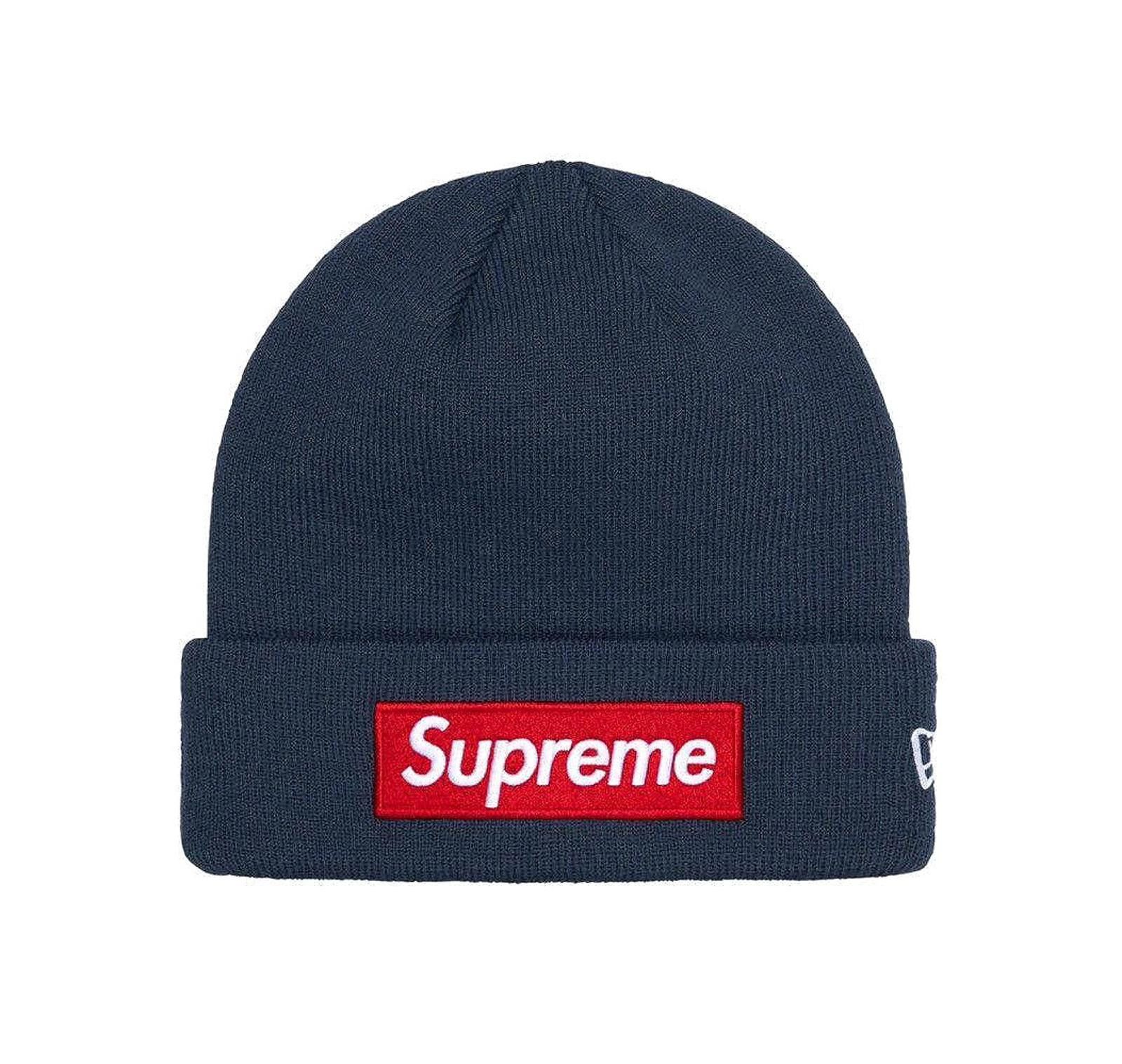 New Era × Supreme Supreme Box Logo Beanie Cyan | Grailed