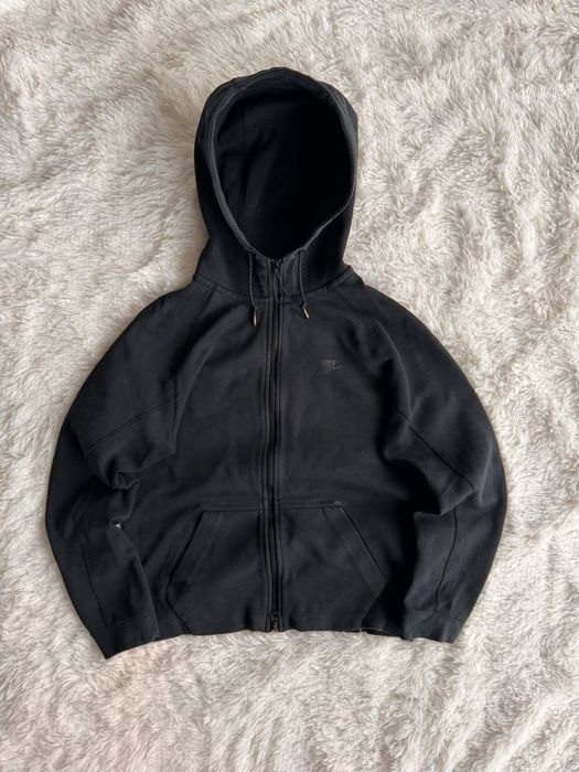 Nike NIKE TECH FLEECE VINTAGE BASIC LOGO OVERSIZE BOXY ZIP HOODIE | Grailed