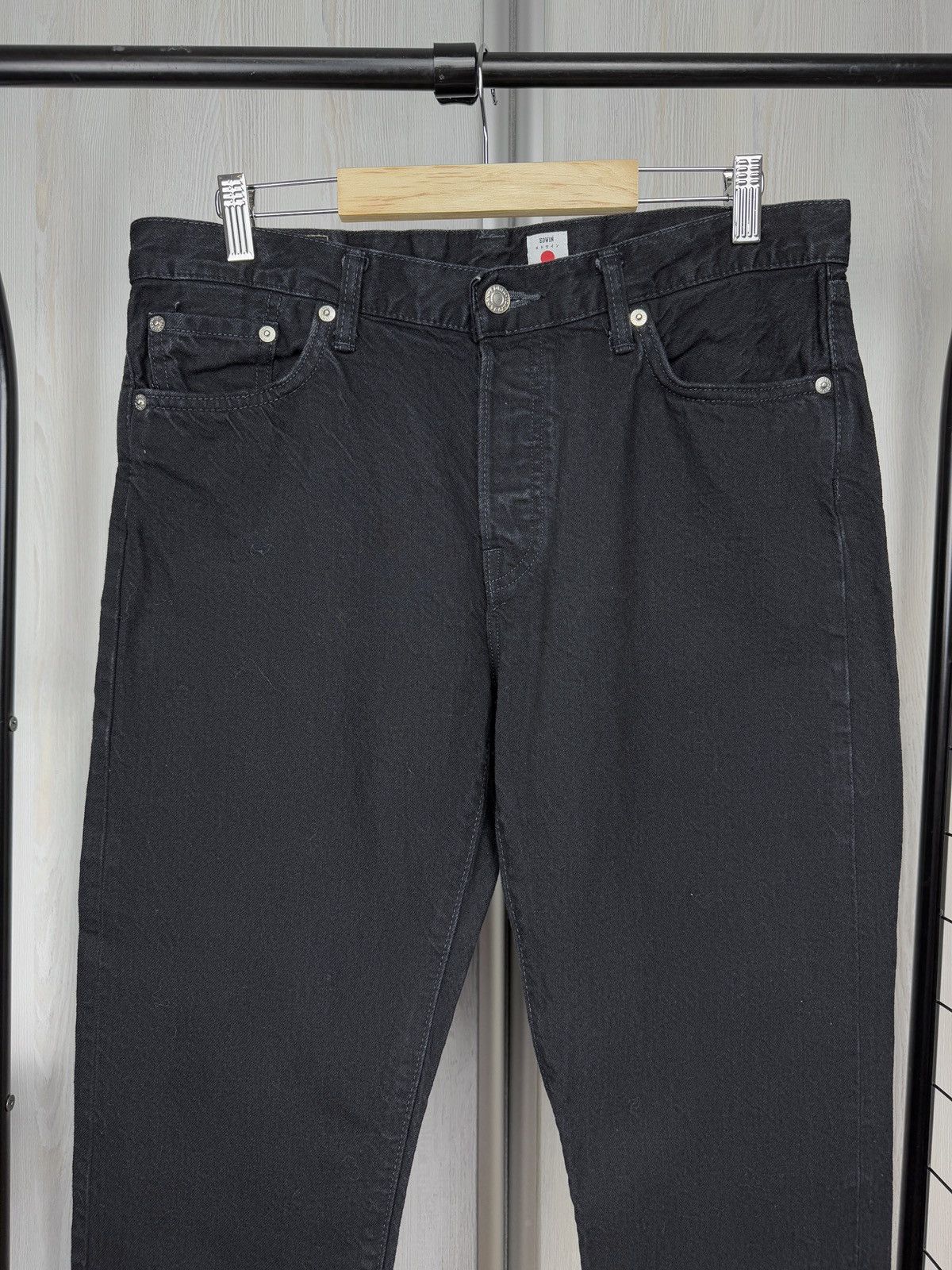 Edwin Edwin made in Japan slim tapered black selvedge denim jeans Size US 32 / EU 48 - 7 Thumbnail