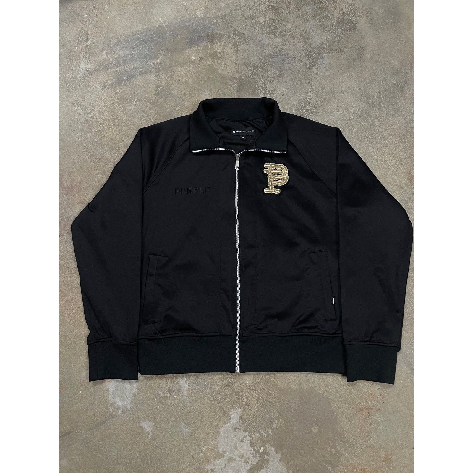 Purple Purple Brand Track Jacket Black Gold Used Medium Size US M / EU 48-50 / 2 - 1 Thumbnail