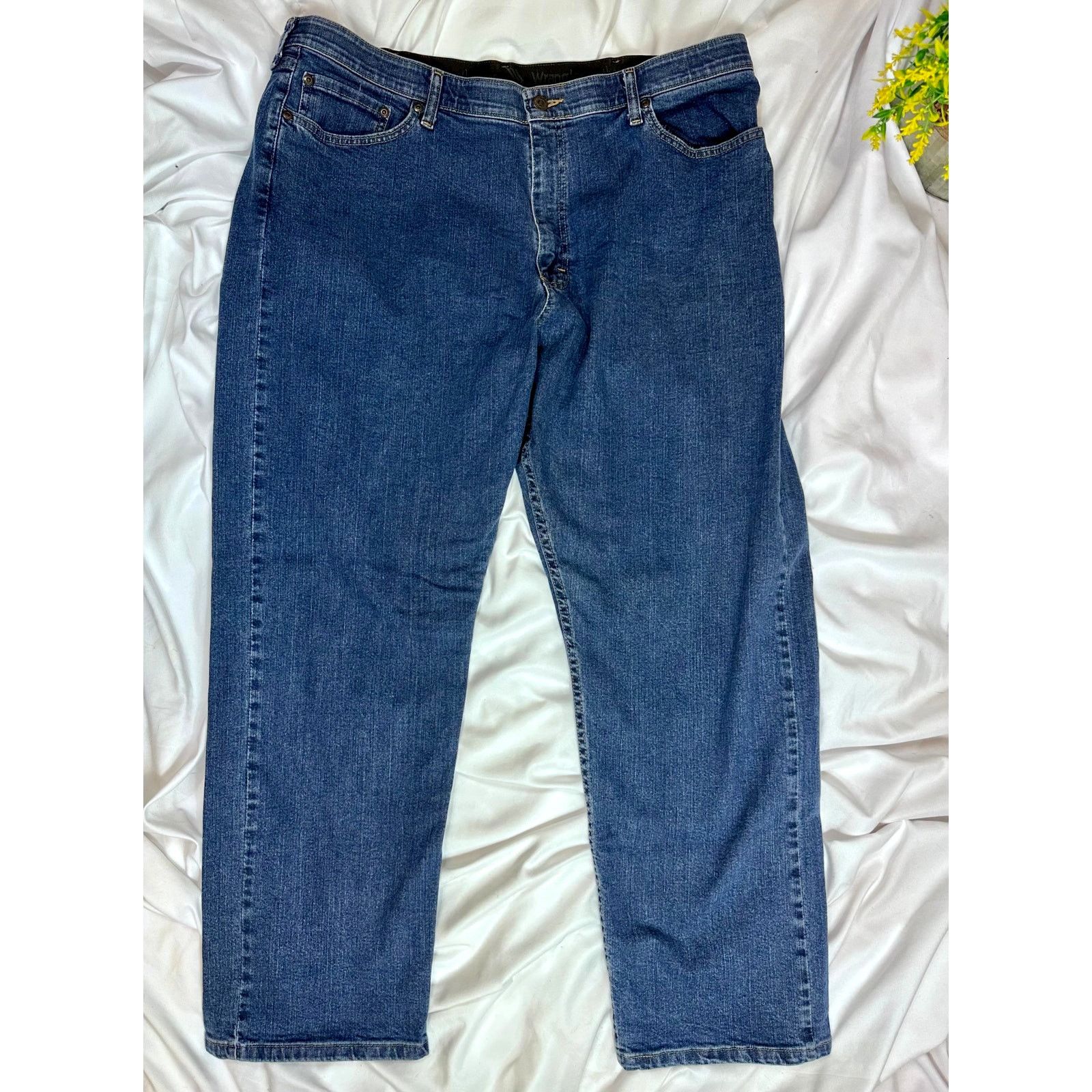 Wrangler Wrangler Authentic Mens Classic Straight Fit Jean Blue 40x30 Size US 40 / EU 56 - 7 Thumbnail
