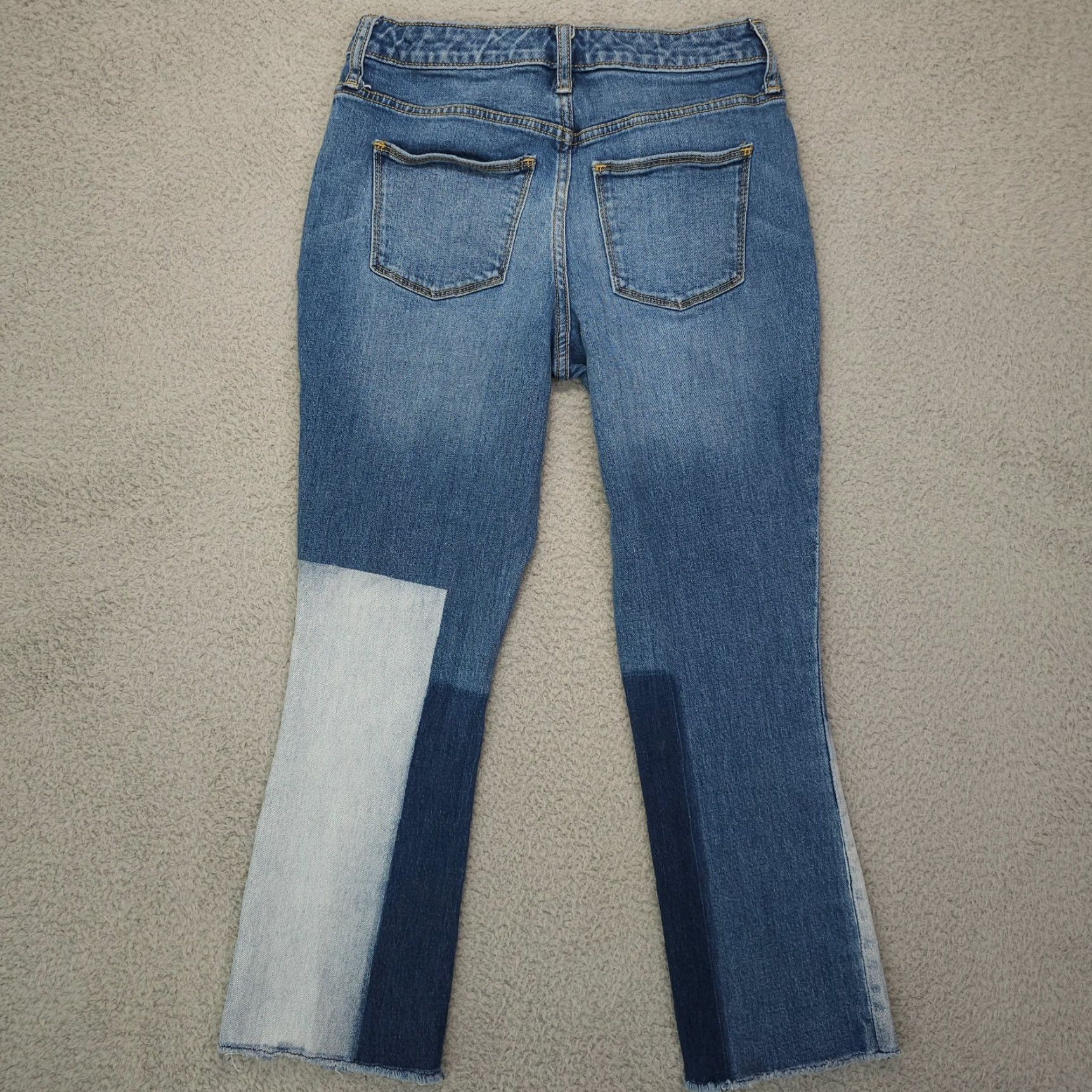 Vintage Universal Thread Jeans Womens 2 26 Blue Kick Boot Crop High Rise Patchwork Denim Jeans Womens 26 Blue Crop Bootcut? Size 26" / US 2 / IT 38 - 2 Thumbnail