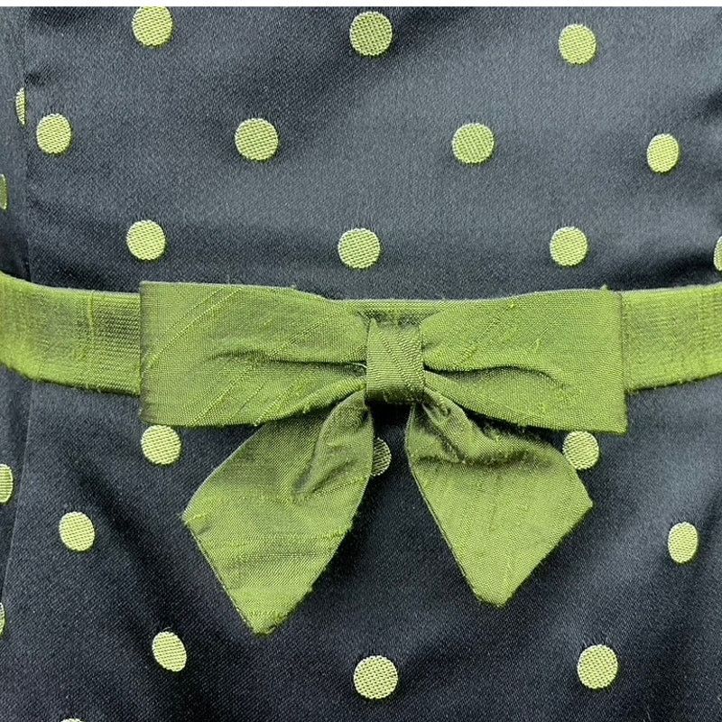 Jessica McClintock × Vintage Y2K McCLINTOCK Womens (6) Strapless Mini Green Polka Dot Size M / US 6-8 / IT 42-44 - 3 Thumbnail
