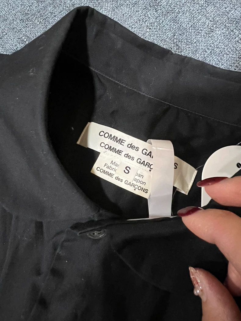 Comme des Garcons Comme Des Garcons Doll collar black pure cotton shirt 2504- Size S / US 4 / IT 40 - 4 Thumbnail