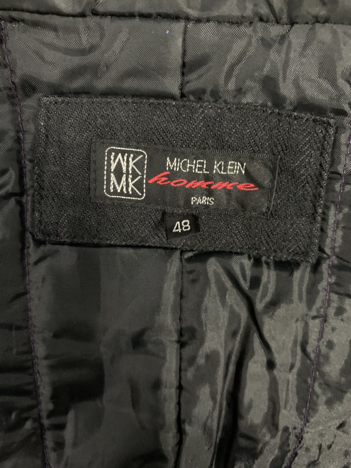 14th Addiction Vintage Michel Klein Homme Paris Denim FauxFur Hooded Jacket Size US M / EU 48-50 / 2 - 17 Thumbnail