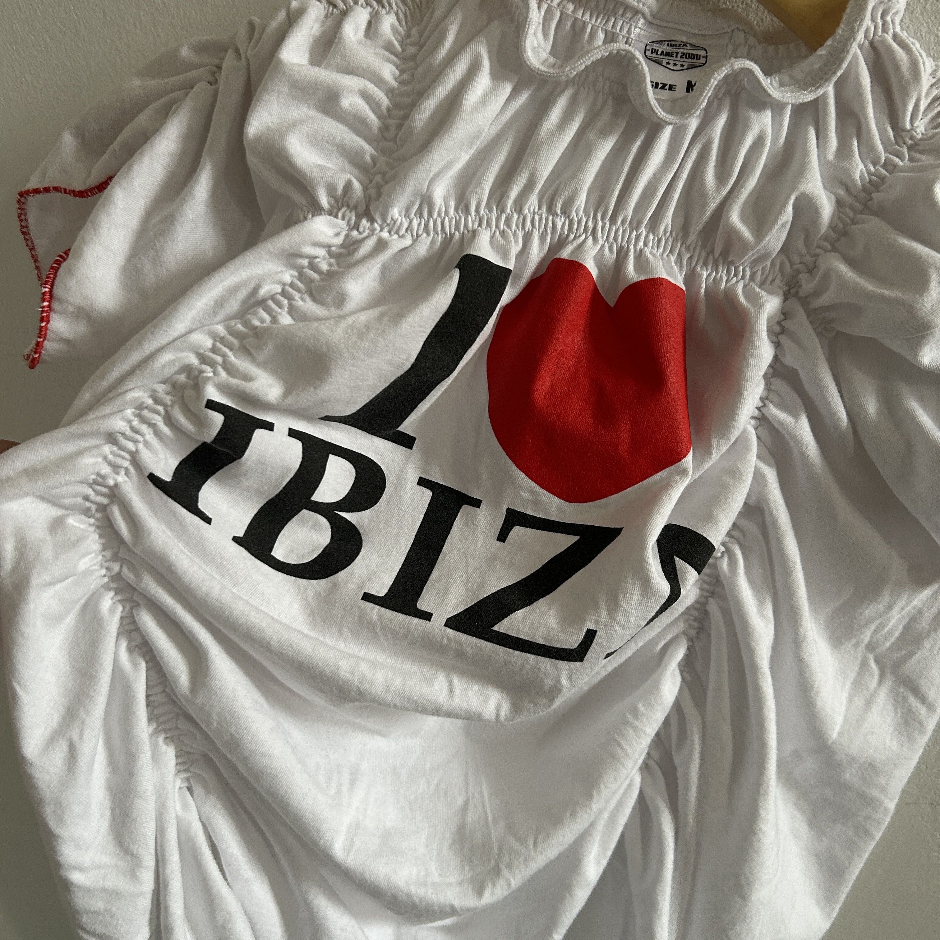 Custommade Reworked I Love Ibiza Ruched Tee Size M / US 6-8 / IT 42-44 - 13 Thumbnail