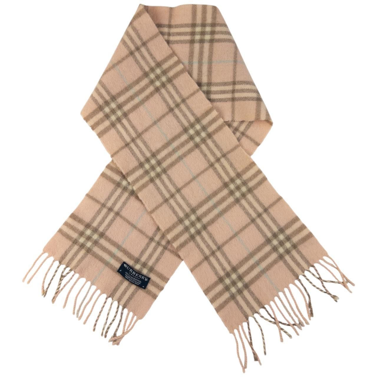 Burberry Vintage Burberry Nova Check Lambswool Tassel Scarf Size ONE SIZE - 4 Thumbnail