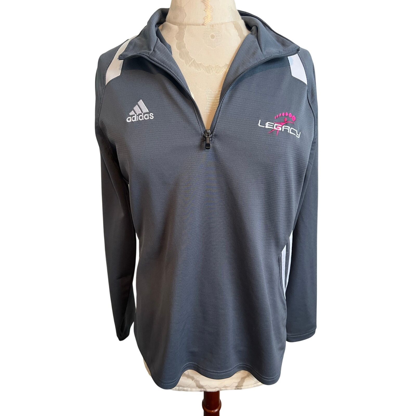 Adidas Adidas Athletic 1/4 Zip Pullover Jacket w/ Legacy Logo Large Size L / US 10 / IT 46 - 1 Thumbnail