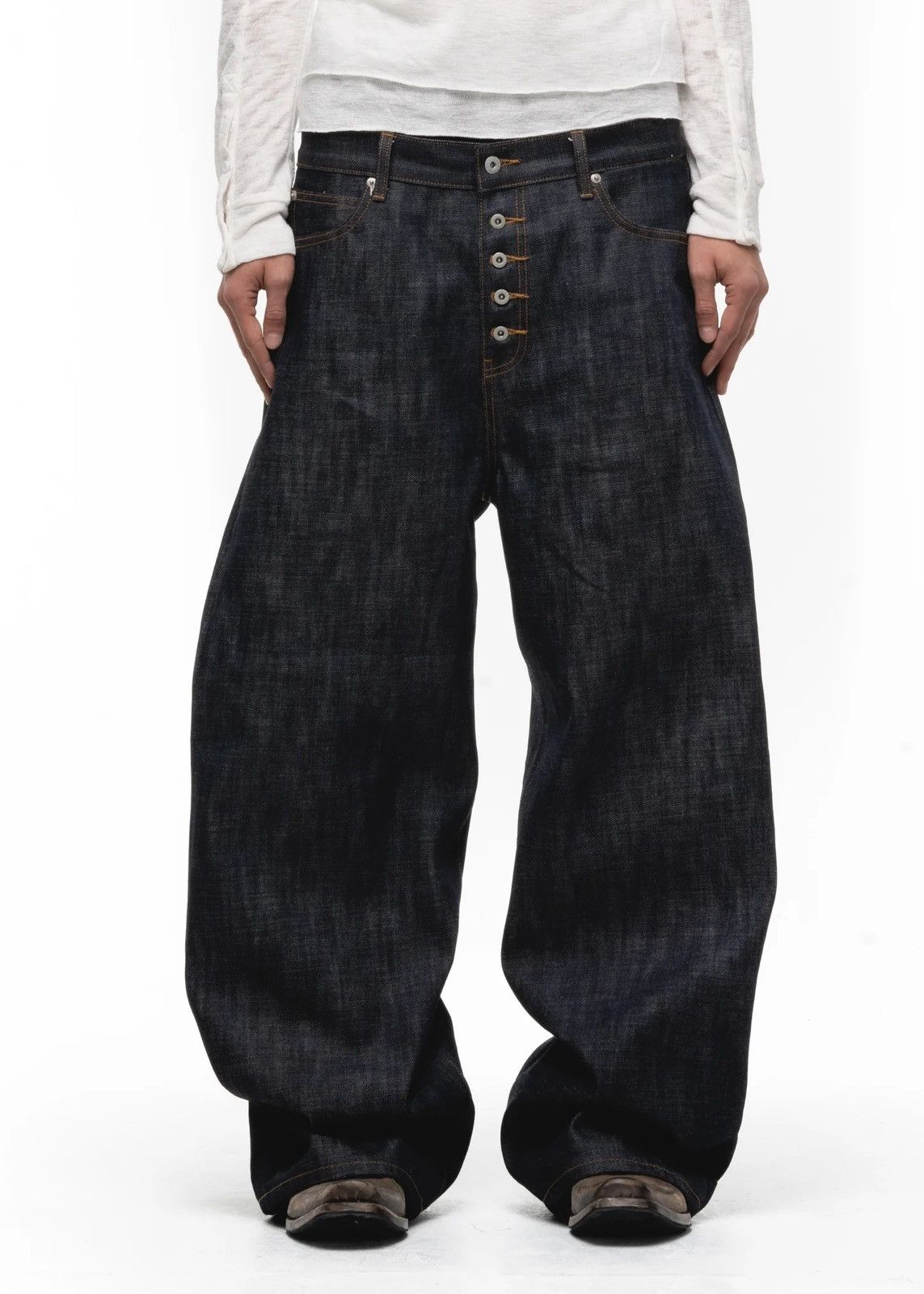 No Faith Studios nofaithstudios RAW japanese denim Loose Fit Blue