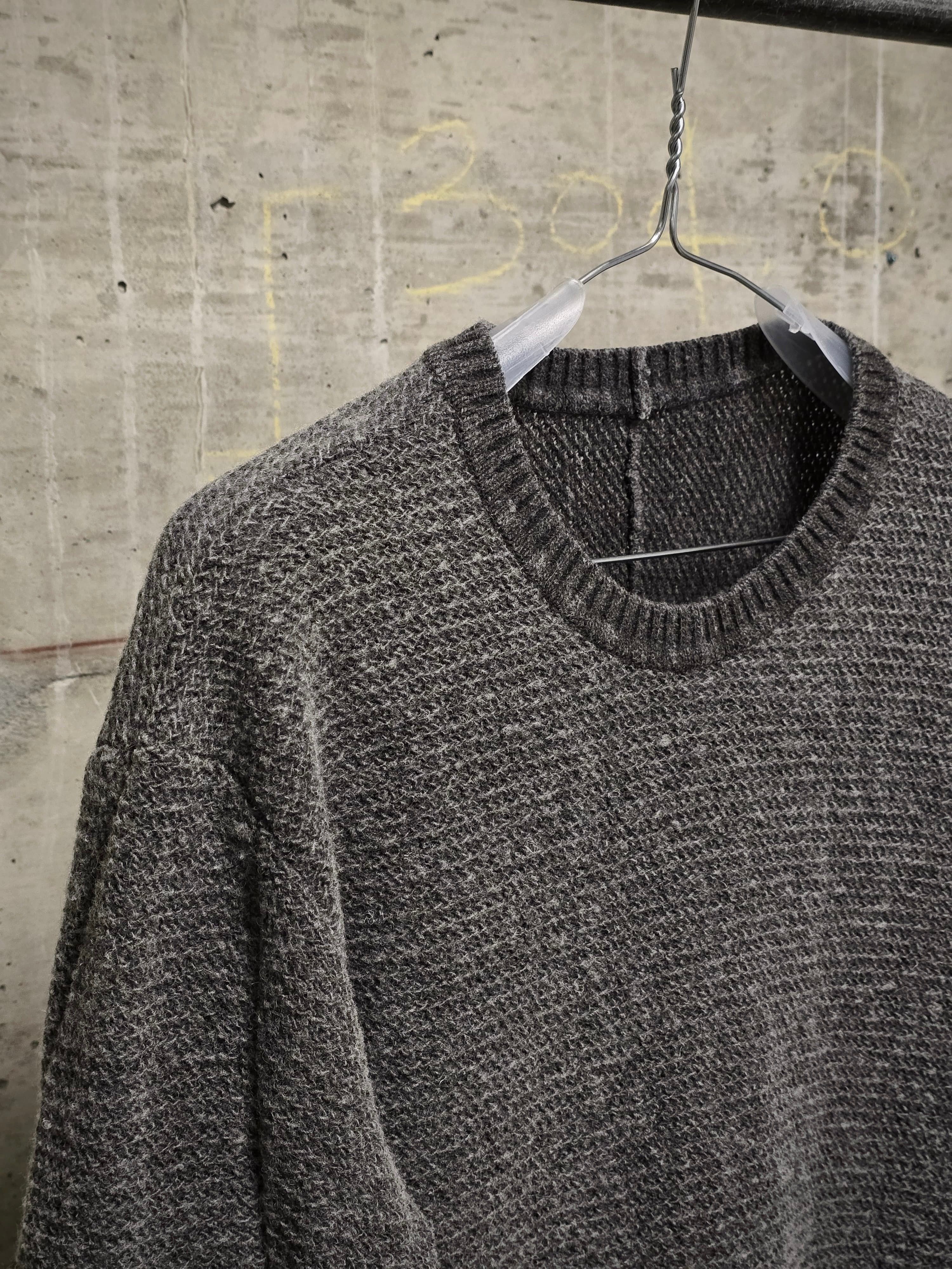 Taichi Murakami Taichi Murakami AW16-17 Grey Wool Ramie Knit Sweater Size US S / EU 44-46 / 1 - 3 Thumbnail