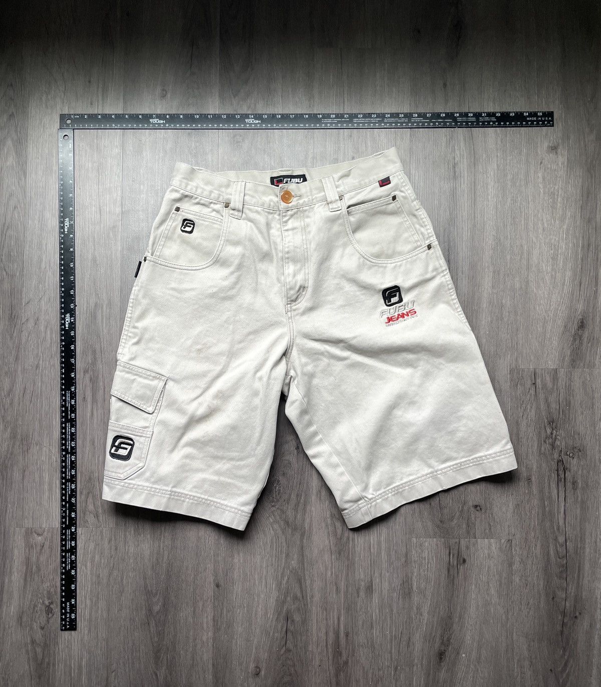 Fubu Y2K Fubu Jeans “Innovative” Baggy Cargo Shorts (Sz.34) Size US 34 / EU 50 - 3 Thumbnail