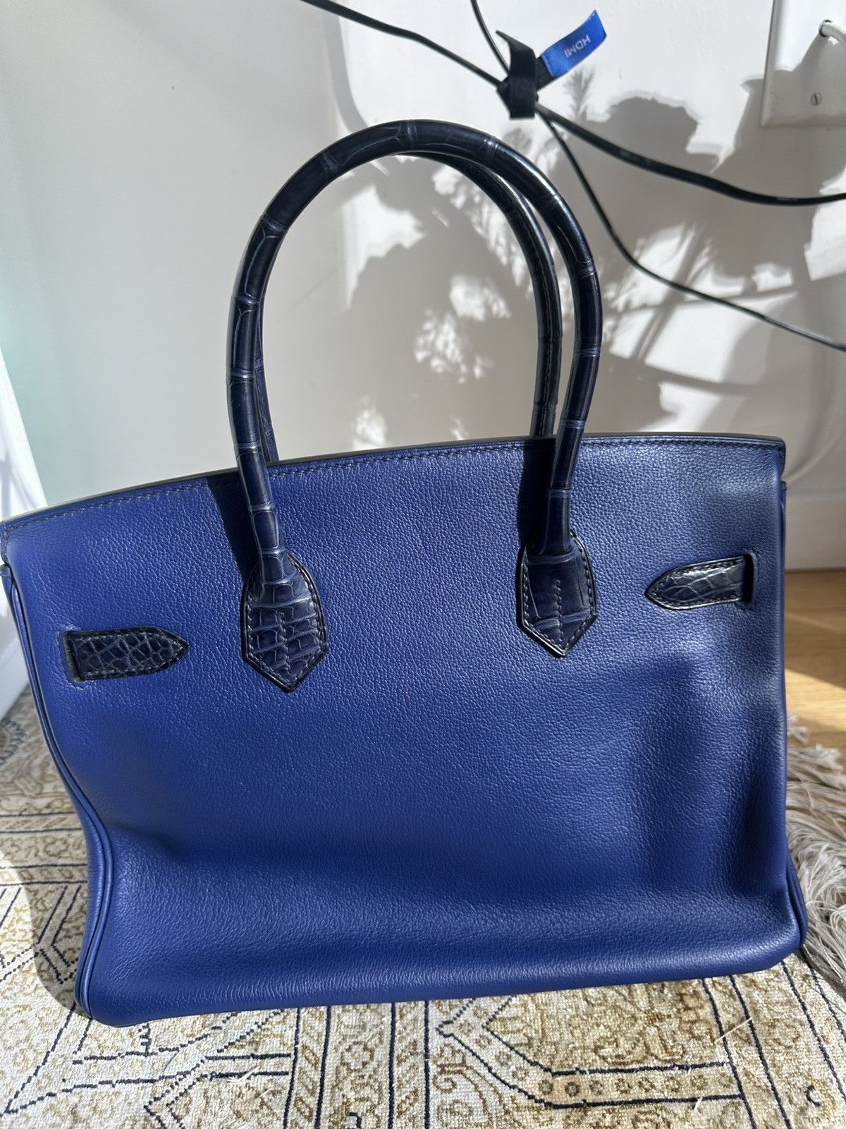 Hermes Hermès Bleu Marine Matte Mississipiensis Alligator Birkin 30 Size ONE SIZE - 3 Thumbnail
