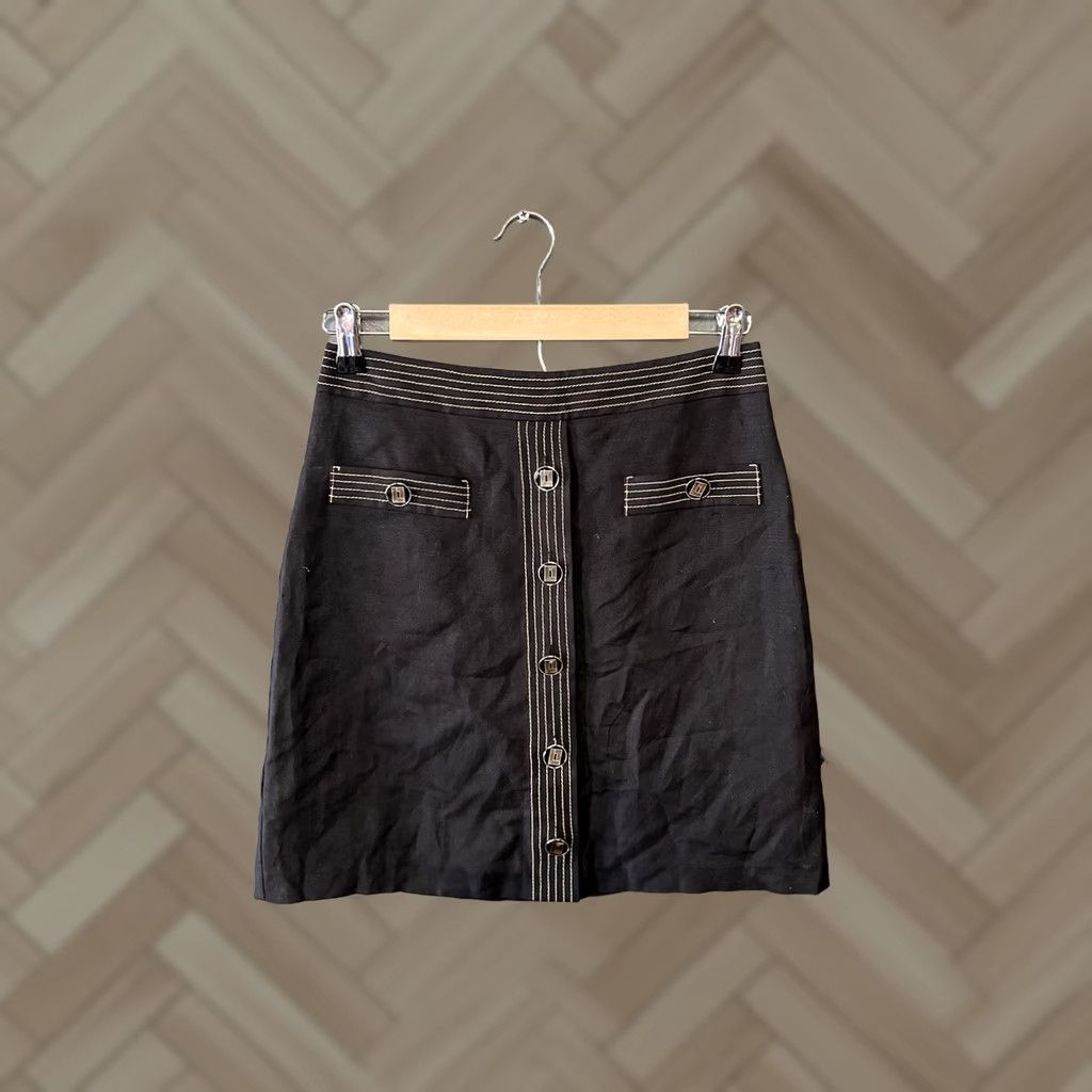 Karl Lagerfeld Karl Lagerfeld Women's Black A-Line Skirt Size 0 NWT Side Lined Knee Length Solid Regular 0 XS? Size 25" / US 0 / IT 36 - 1 Thumbnail