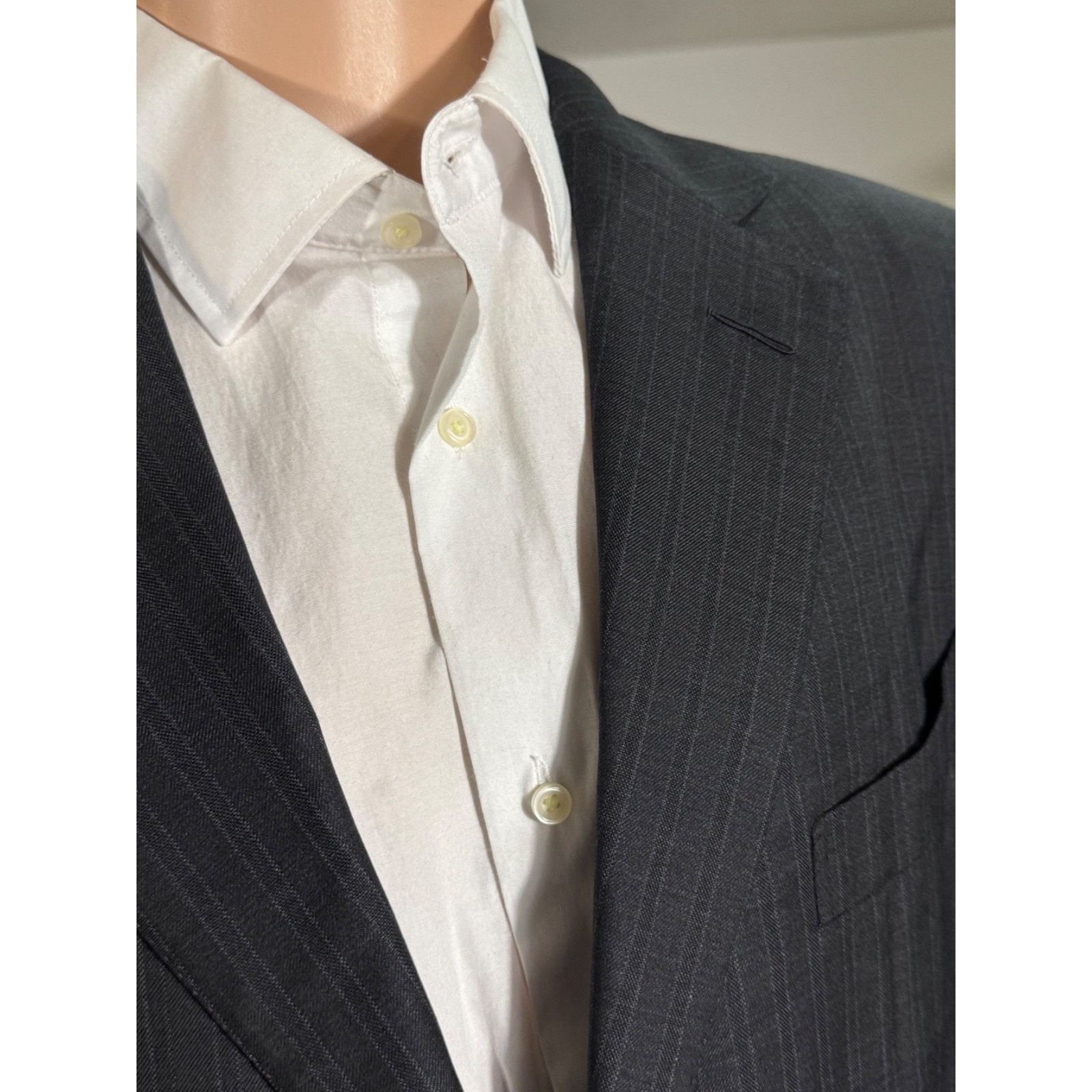 Tom Ford Tom Ford Charcoal Striped Gray Wool Blazer Notch Lapel 52 42 Size 42R - 12 Thumbnail