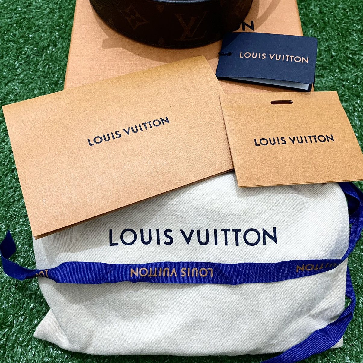Louis Vuitton LOUIS VUITTON 40 Mono 95 Gold Buckle Belt Complete Set NEW! Size 38 - 4 Thumbnail