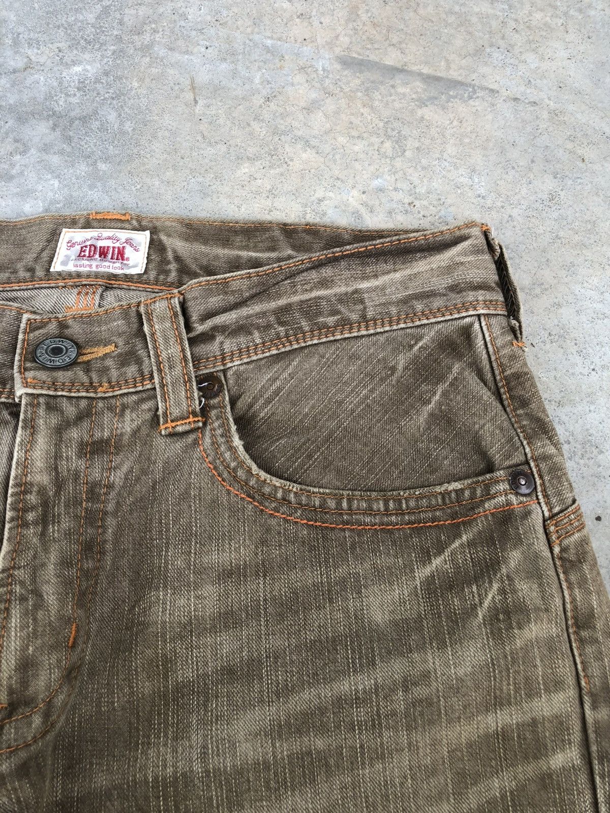 If Six Was Nine Japanese Edwin Exclusive Flared Jeans Distressed Bootcut Size US 33 - 14 Thumbnail