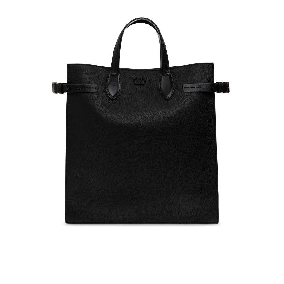 Valentino VALENTINO GARAVANI Black Leather Top Handle Bag New & Authen Size ONE SIZE - 1 Thumbnail
