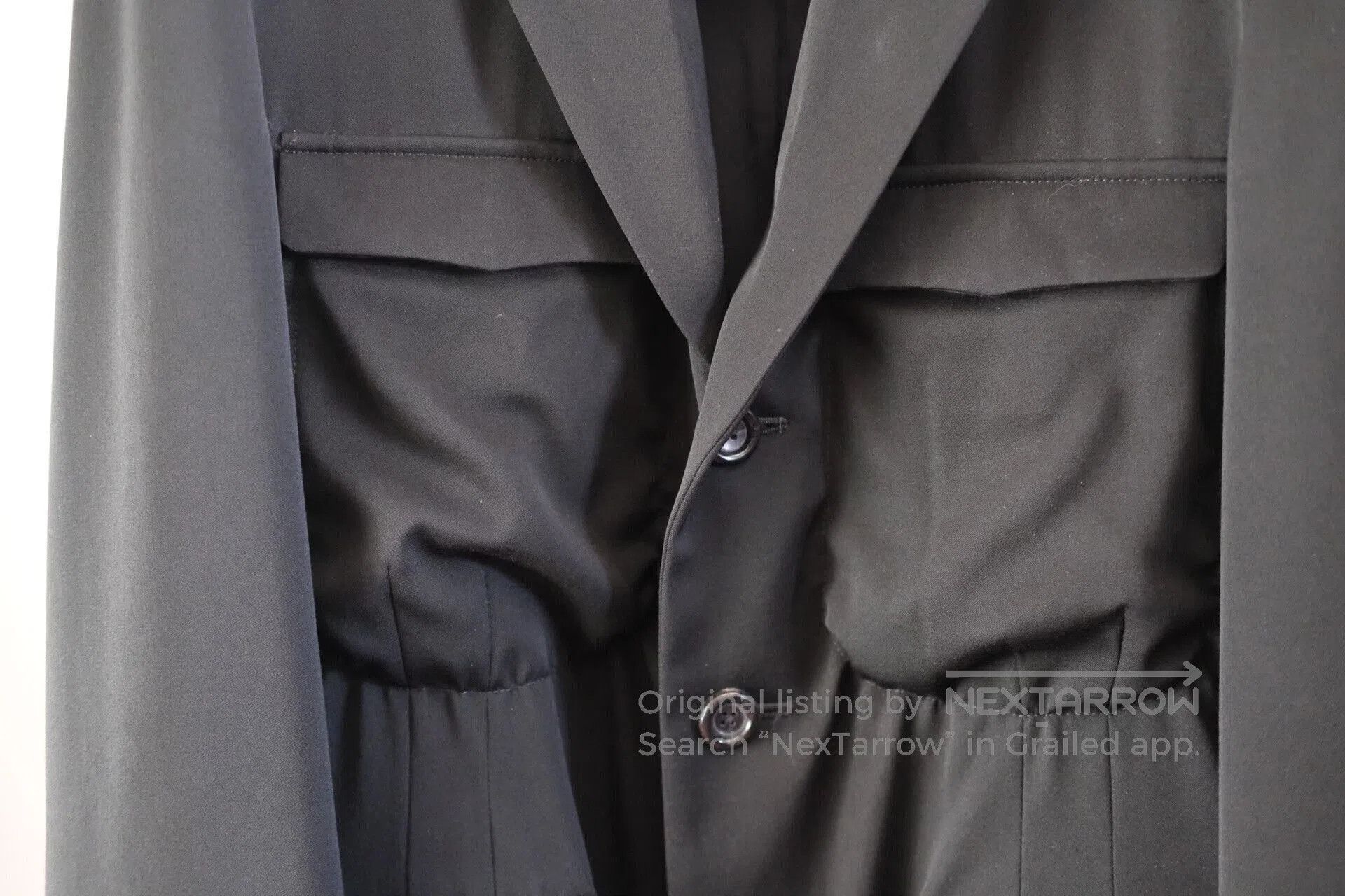 Yohji Yamamoto Yohji Yamamoto Black Multi-Pocket Suit Jacket. Size US M / EU 48-50 / 2 - 2 Thumbnail