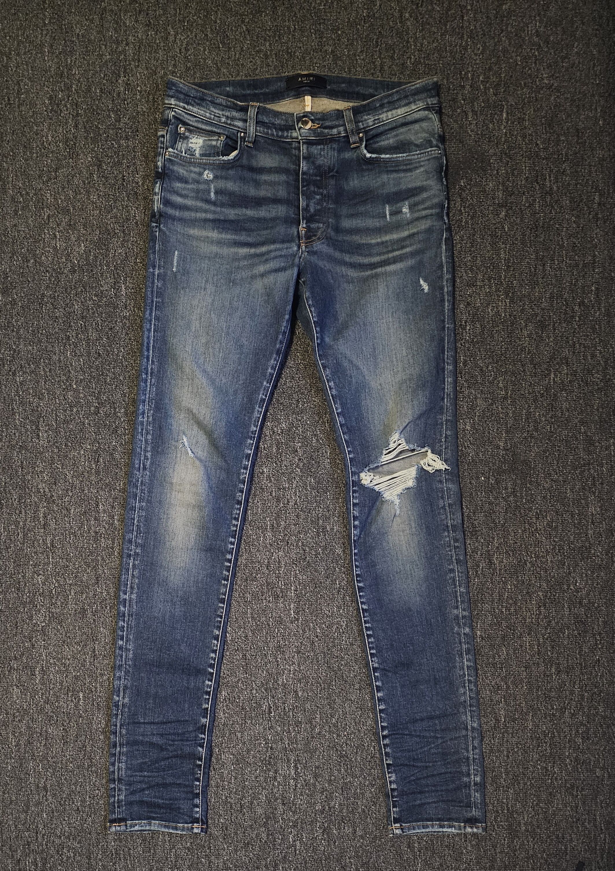Amiri Amiri Men's Rip Jeans Size 32 Size US 32 / EU 48 - 1 Thumbnail