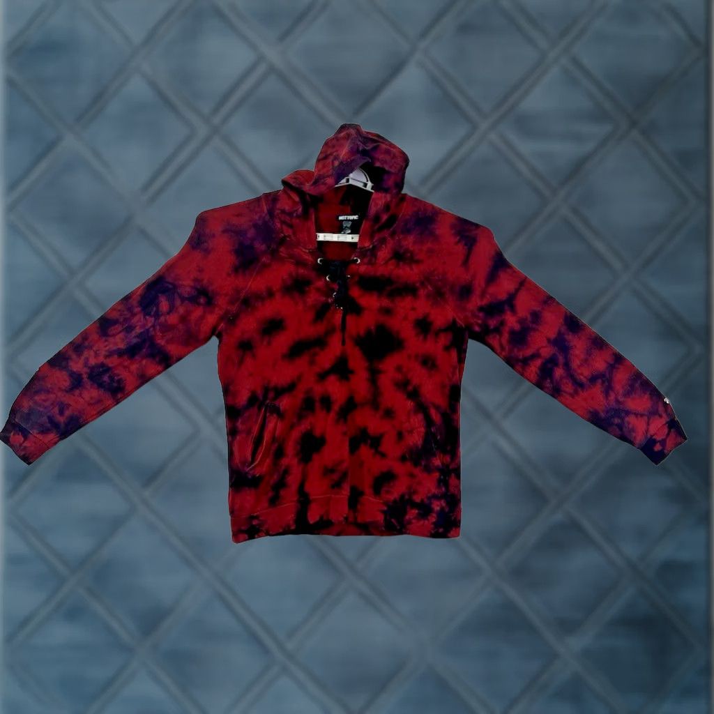 Hot Topic Hot Topic Hoodie Tie Dye Women's Pullover 2XL Black Red Knit Blended Fabric Hooded Sweater Spring Fall Winter Mens Womens Girls Boys Size XXL / US 16-18 / IT 52-54 - 1 Thumbnail