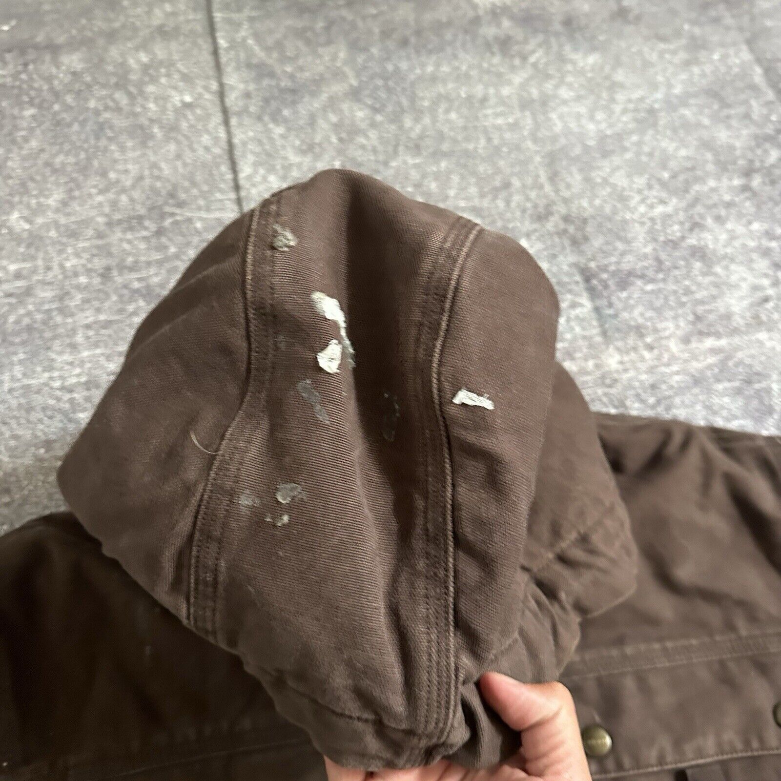 Carhartt Carhartt Bartlett Washed Duck Sherpa Lined Brown Jacket Sz L Size US L / EU 52-54 / 3 - 3 Thumbnail
