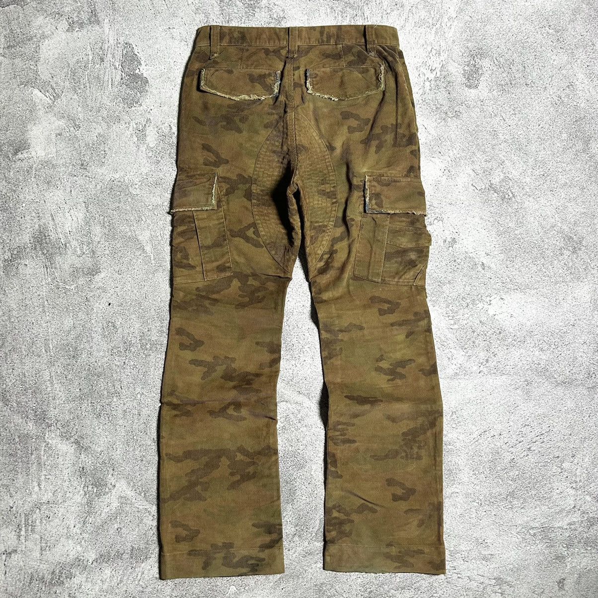 Vintage Cargo Pants Botcut Nano Universe Camo Corduroy