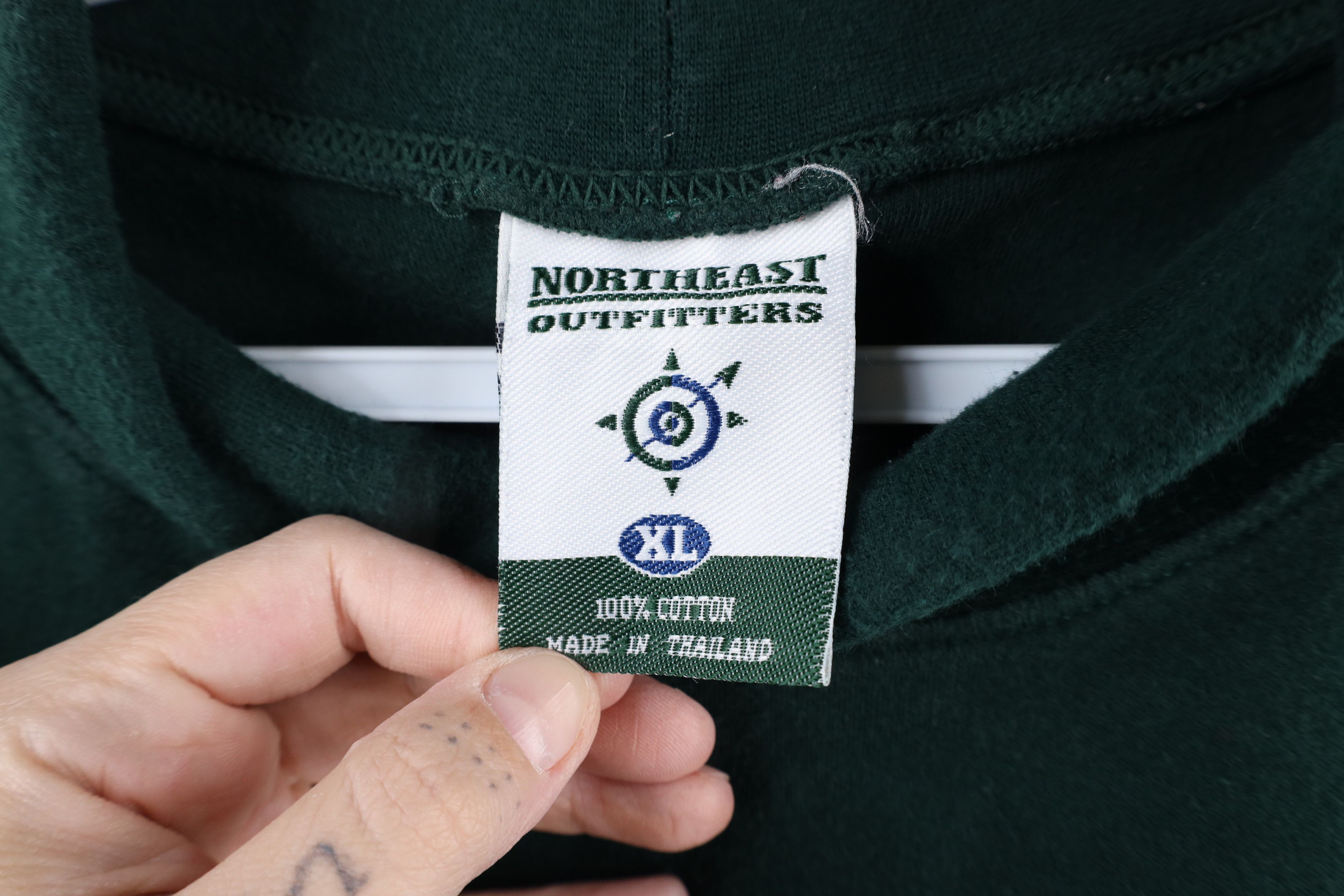 Vintage Vintage 90s Streetwear Heavyweight Turtleneck T-Shirt Green Size US XL / EU 56 / 4 - 5 Thumbnail