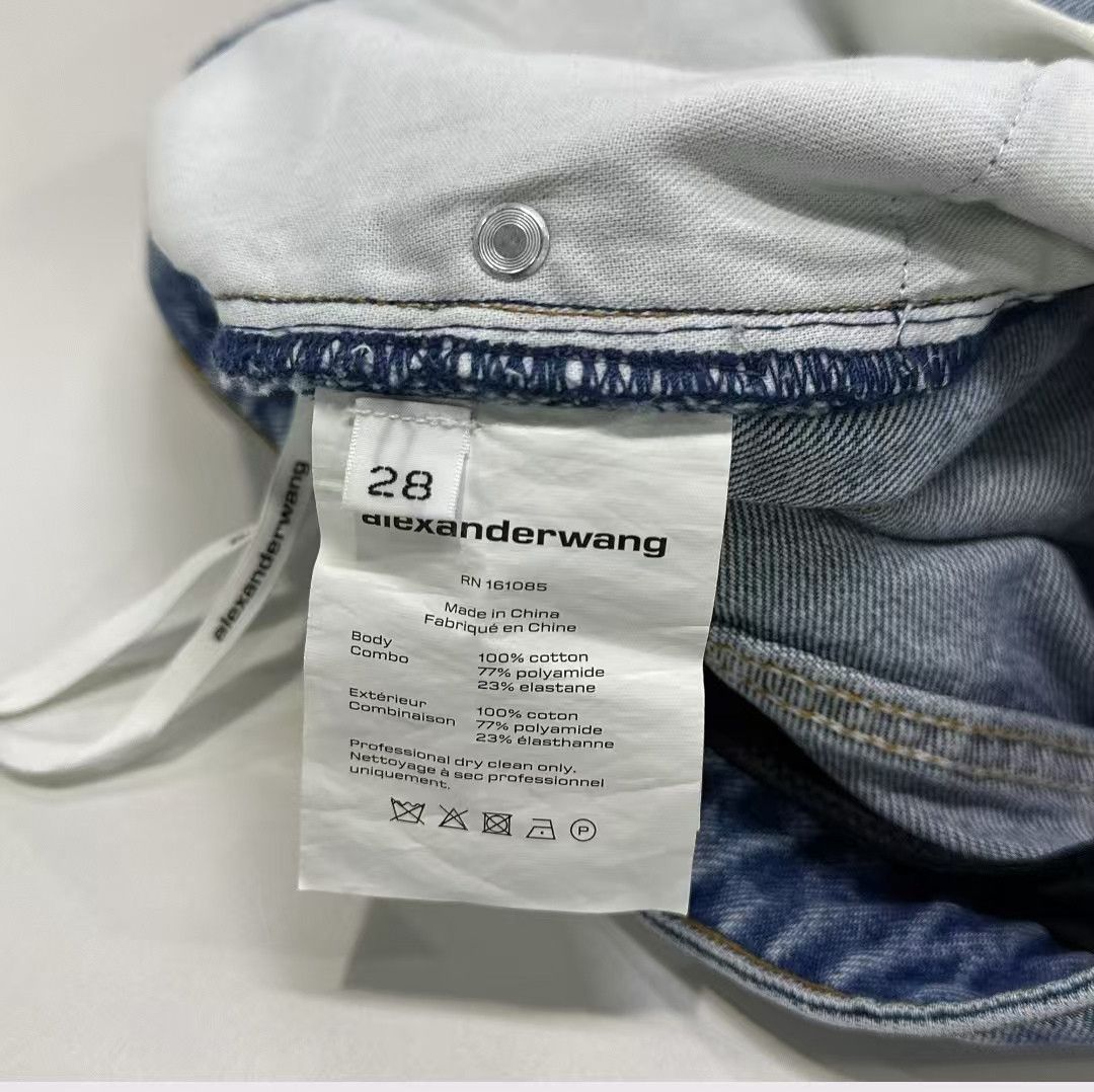 Alexander Wang Alexander Wang Asymmetrical Denim Mini Skirt 0079 Size 28" / US 6 / IT 42 - 8 Thumbnail