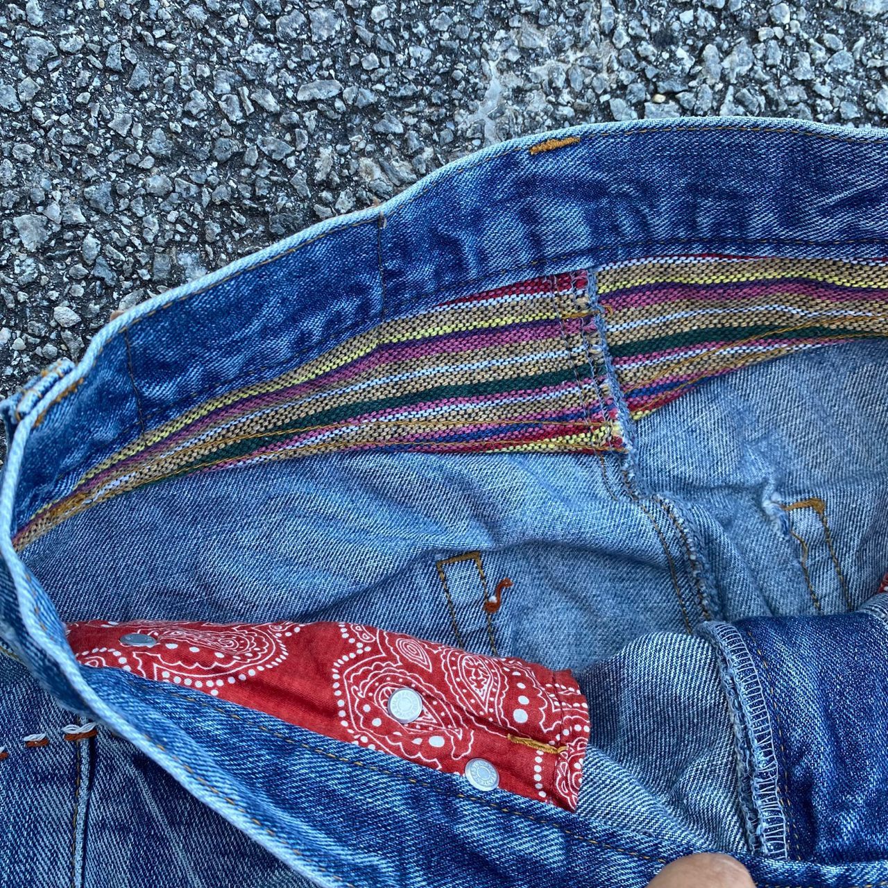 Japanese Brand Vintage Geronimo Indiana American Culture Flare Denim Size US 31 - 14 Thumbnail