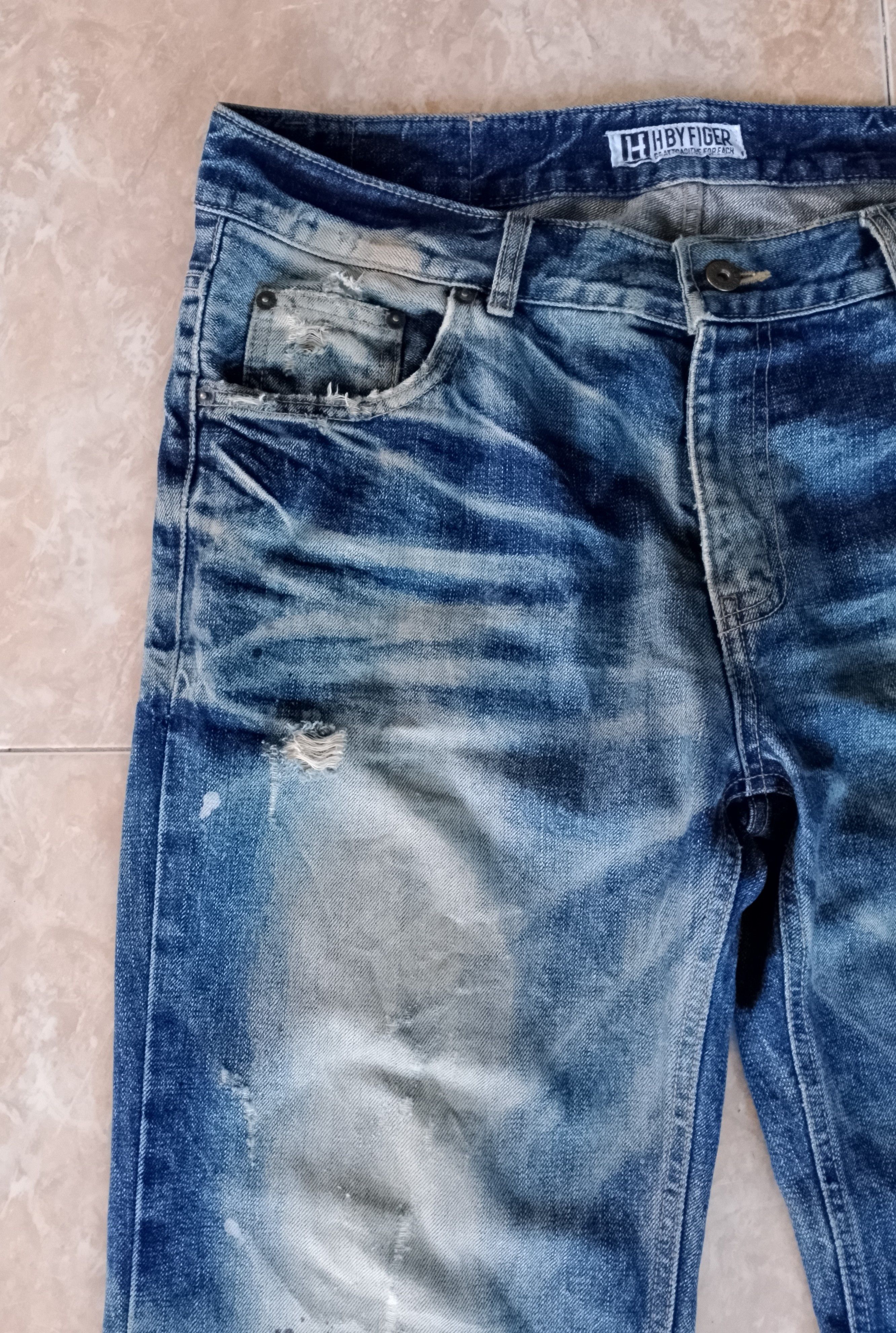 If Six Was Nine H by Figer Boot Cut Distressed Denim Size US 36 / EU 52 - 9 Thumbnail