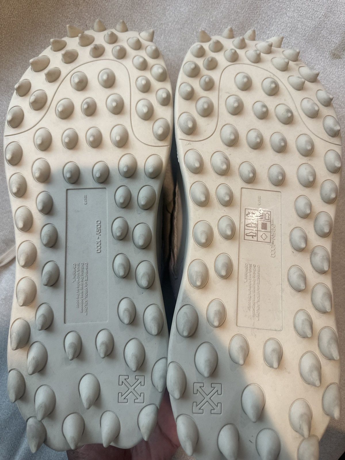 Off-White ODSY 1000 beige green Size US 12 / EU 45 - 8 Thumbnail