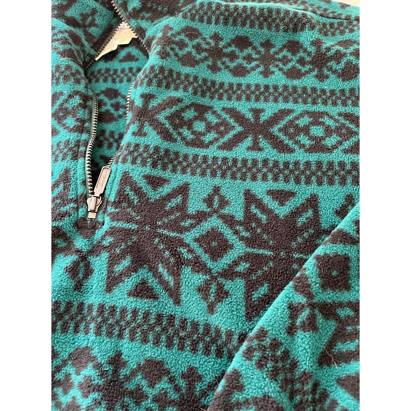 Eddie Bauer Vtg Eddie Bauer jacket polartec Mens XL Green Fair Isle Size US L / EU 52-54 / 3 - 2 Thumbnail