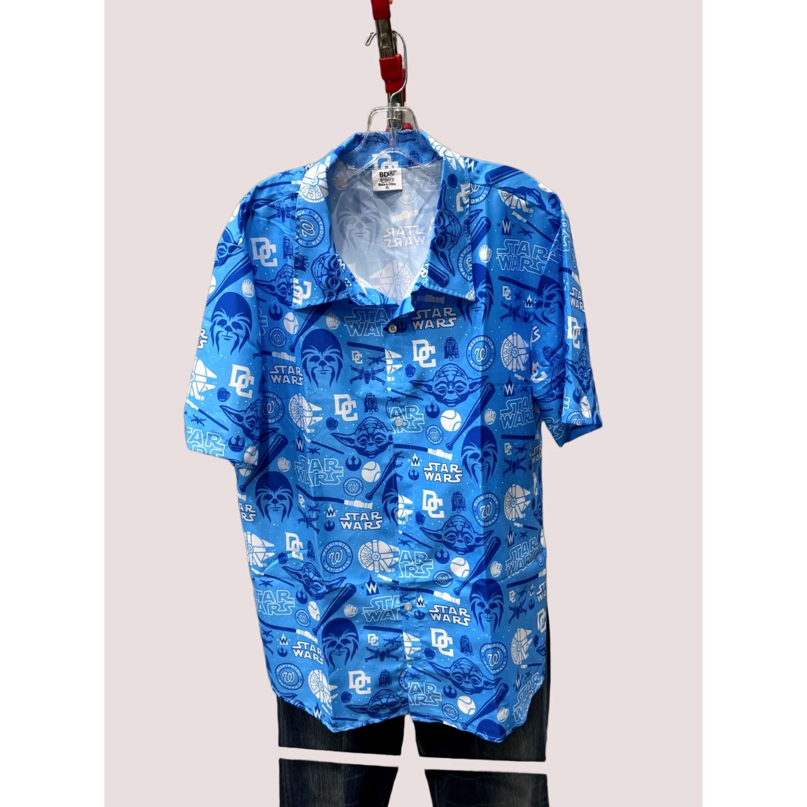 Star Wars BBA Star wars National Shirts XL Button Up Short Sleeve Mens Multicolor Shirt Size US XL / EU 56 / 4 - 1 Thumbnail